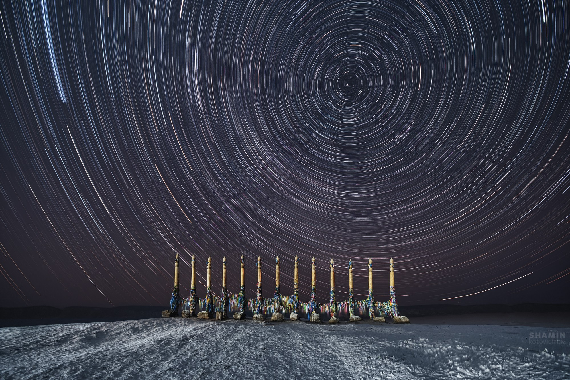 Байкал — пейзажная фотография Константина Шамина. Зимний лёд Байкала, трещины, отражения и прозрачная вода. Художественная и аэросъёмка озера Байкал.