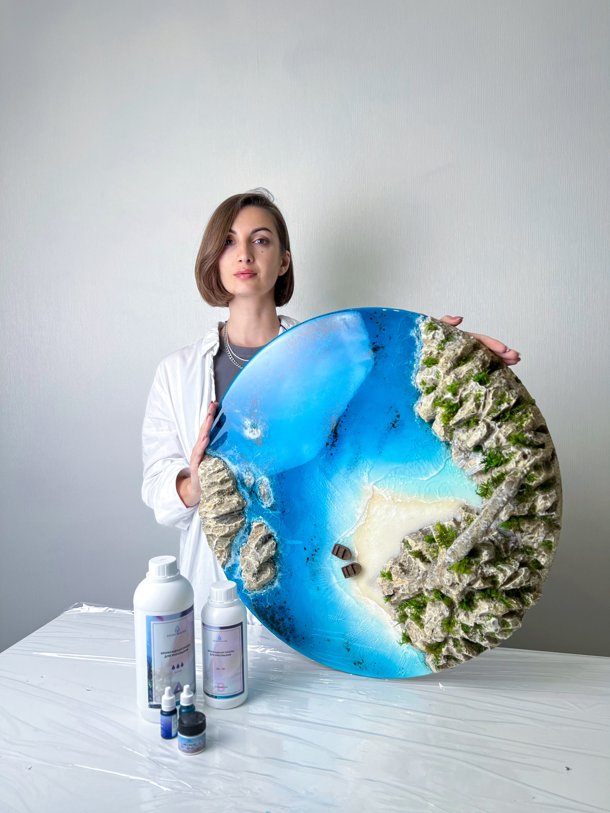 Эпоксидная смола. Seatales — эпоксидная смола и спиртовые чернила