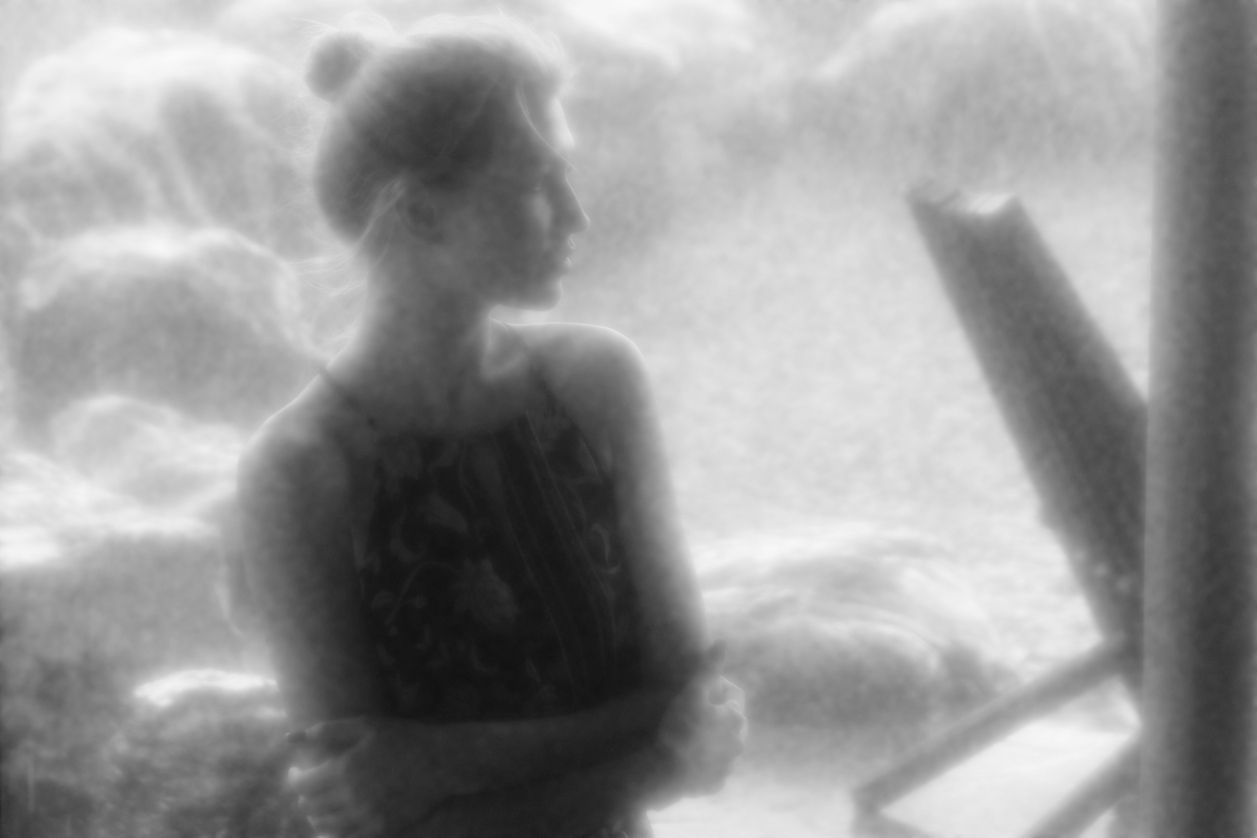 Raining in Japanese Garden. Fashion Photographer Oxana Chernomorets