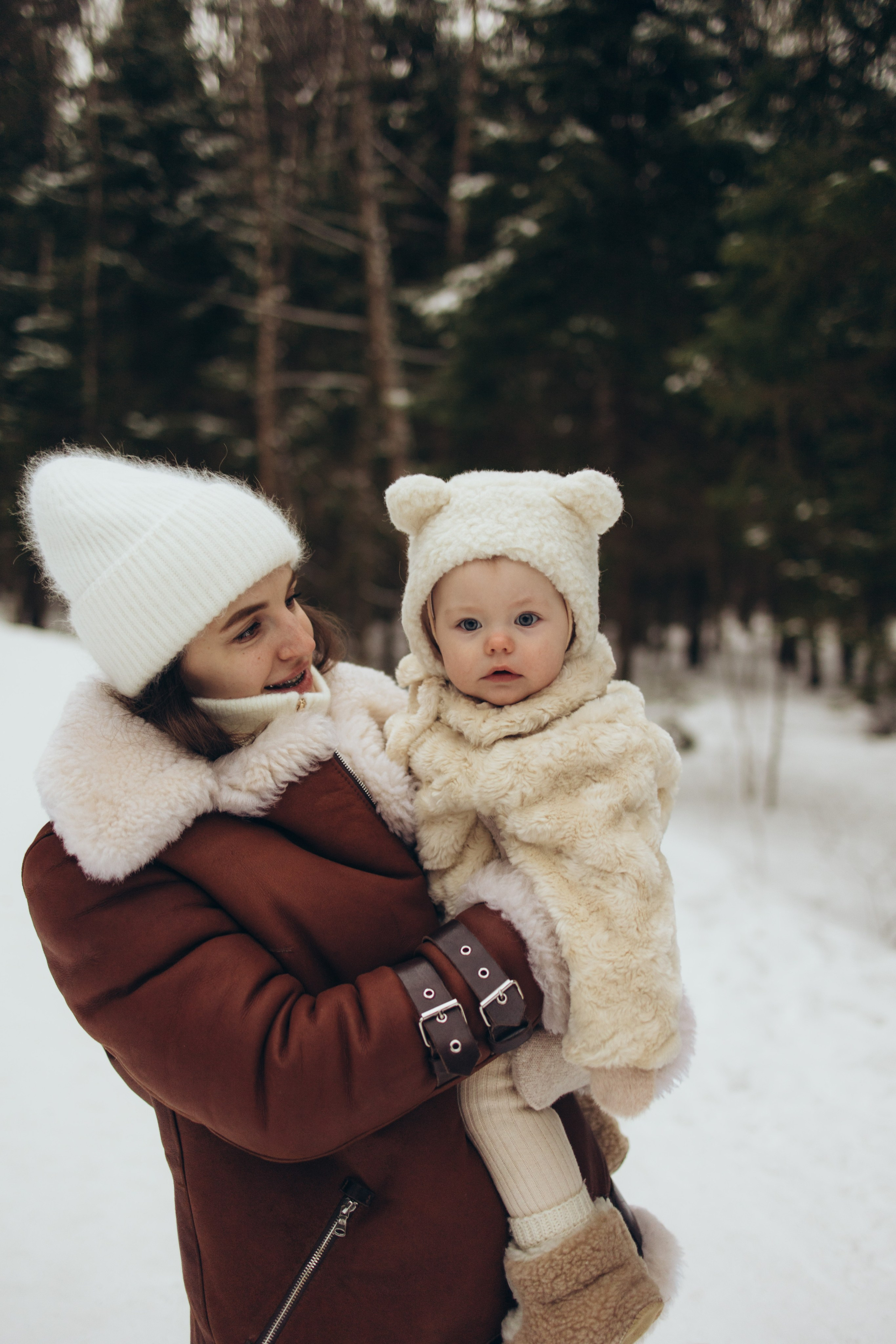 Снежный лес. Семейный фотограф в Москве Виктория Ястребинская