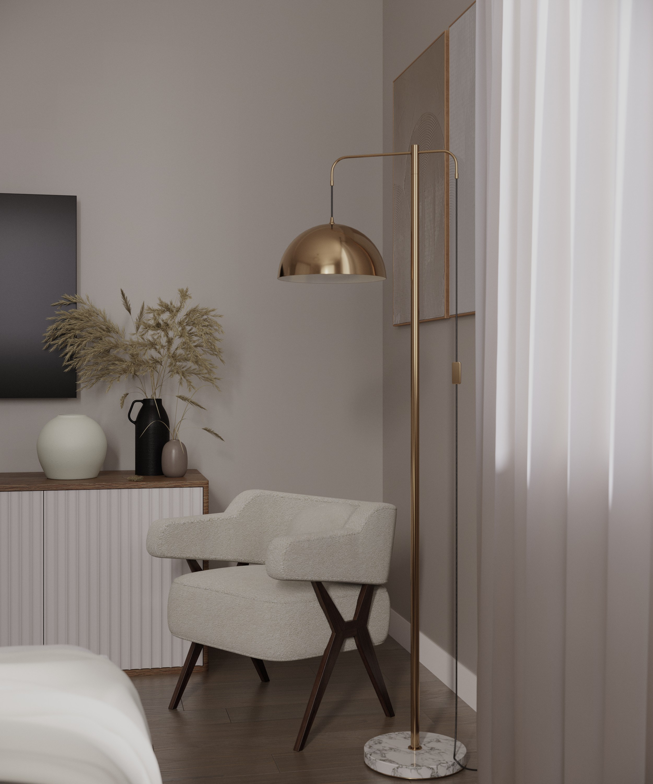 Living «Charme Caché». Портфолио 3D визуализатора