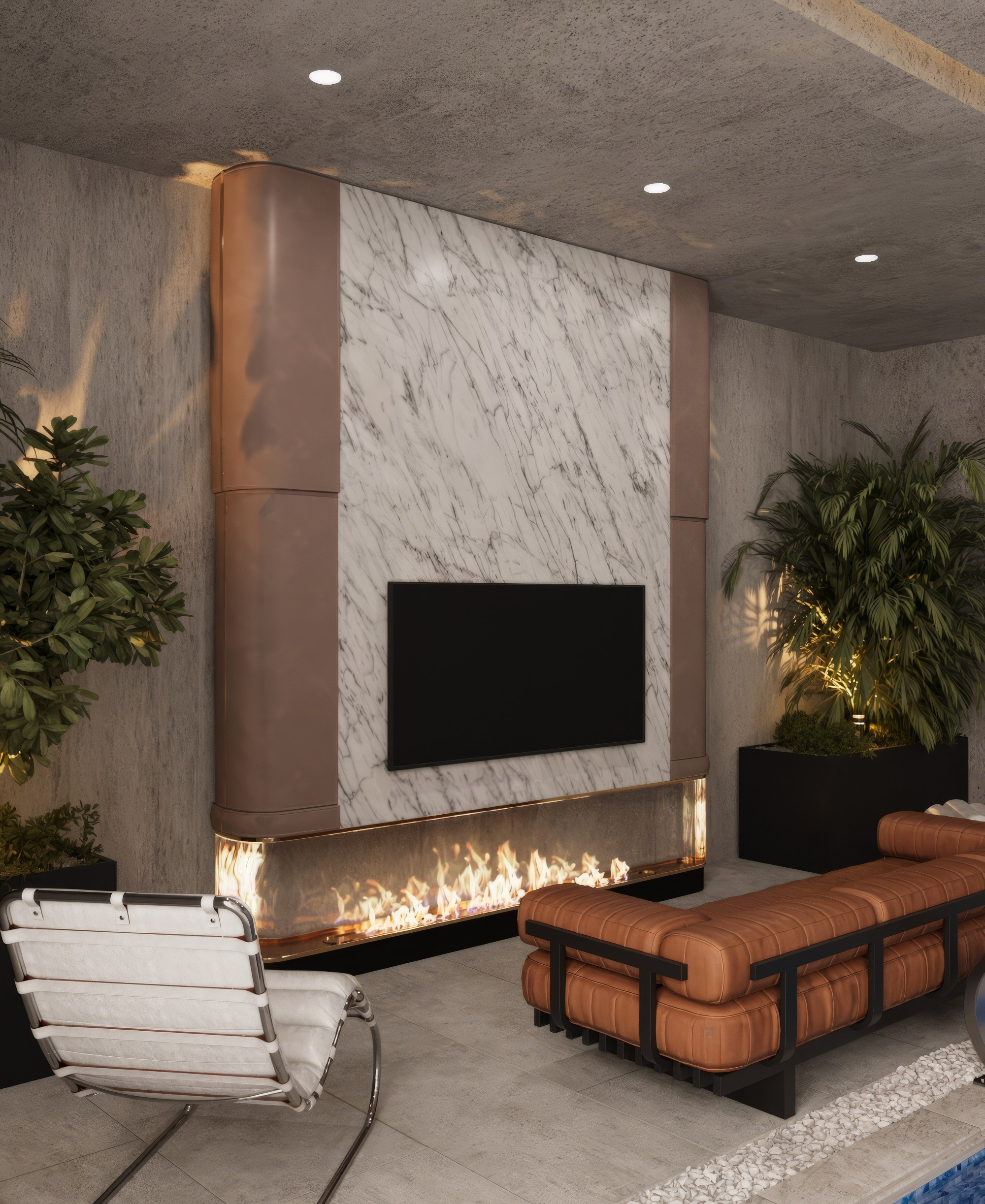 Дом с бассейном. Мансур Гусейнов дизайнер интерьеров г. Махачкала