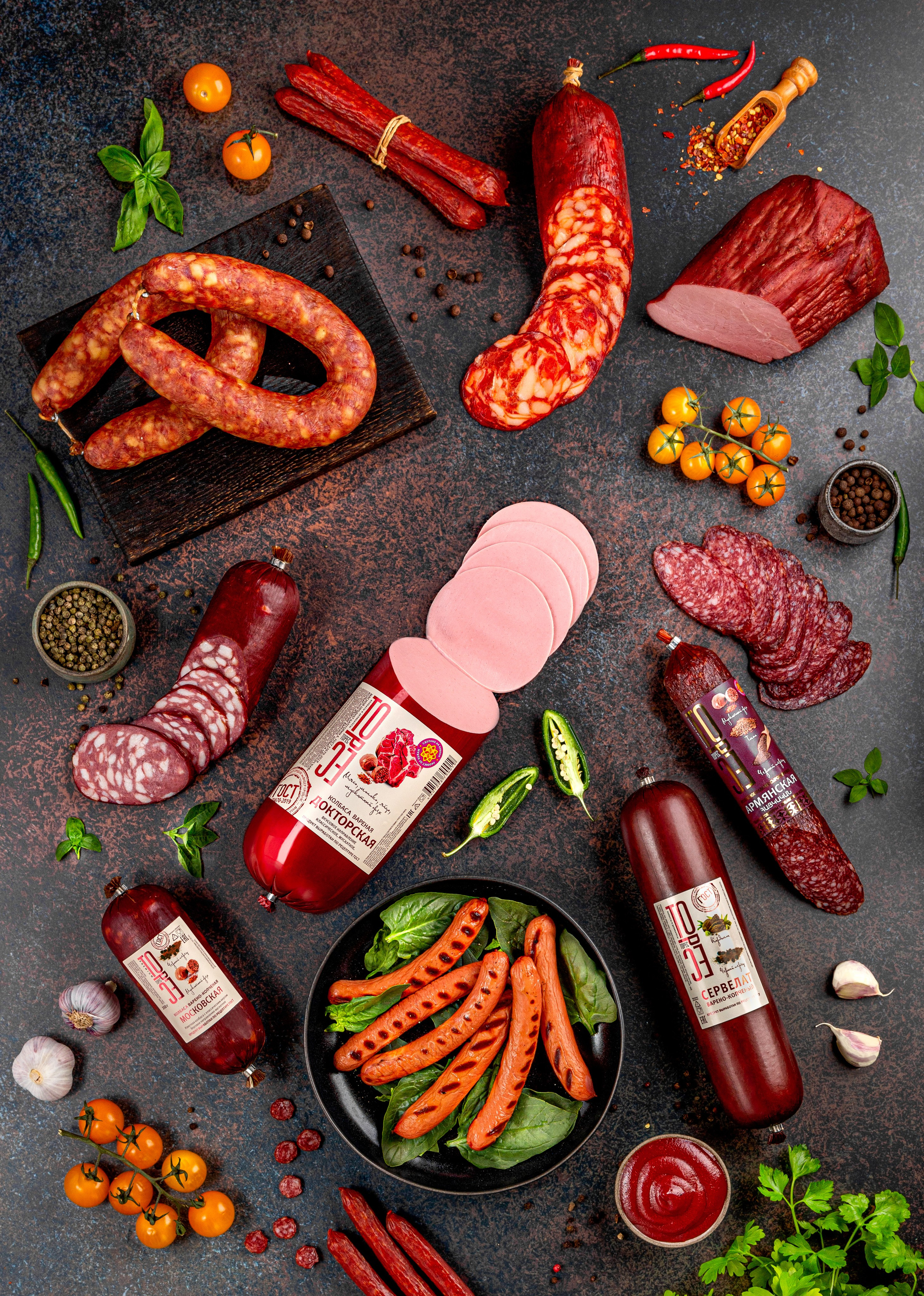 «ТОРЕС» съёмка колбасы для сайта