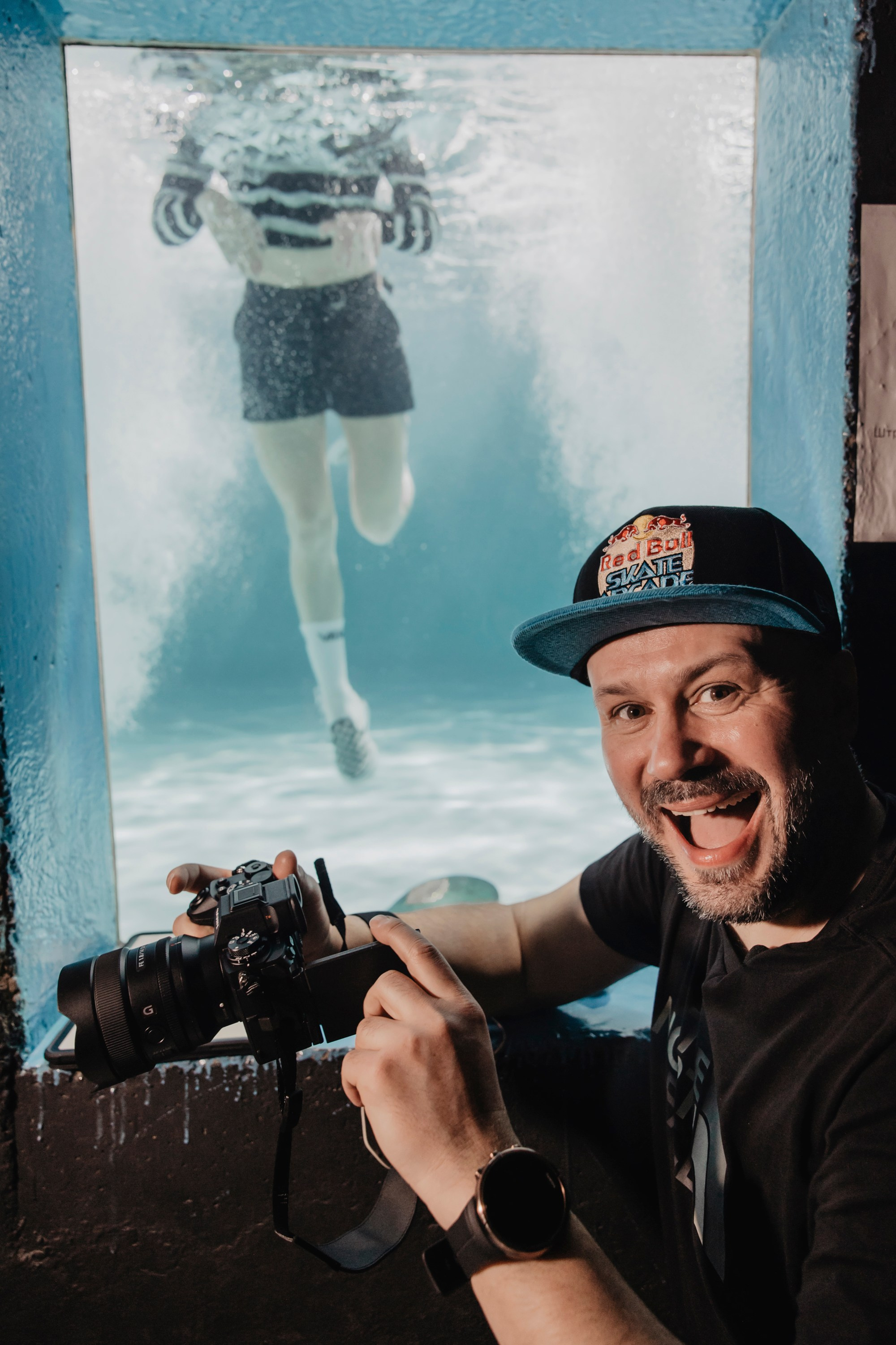 Skate Diving. Creative photographer Denis Klero