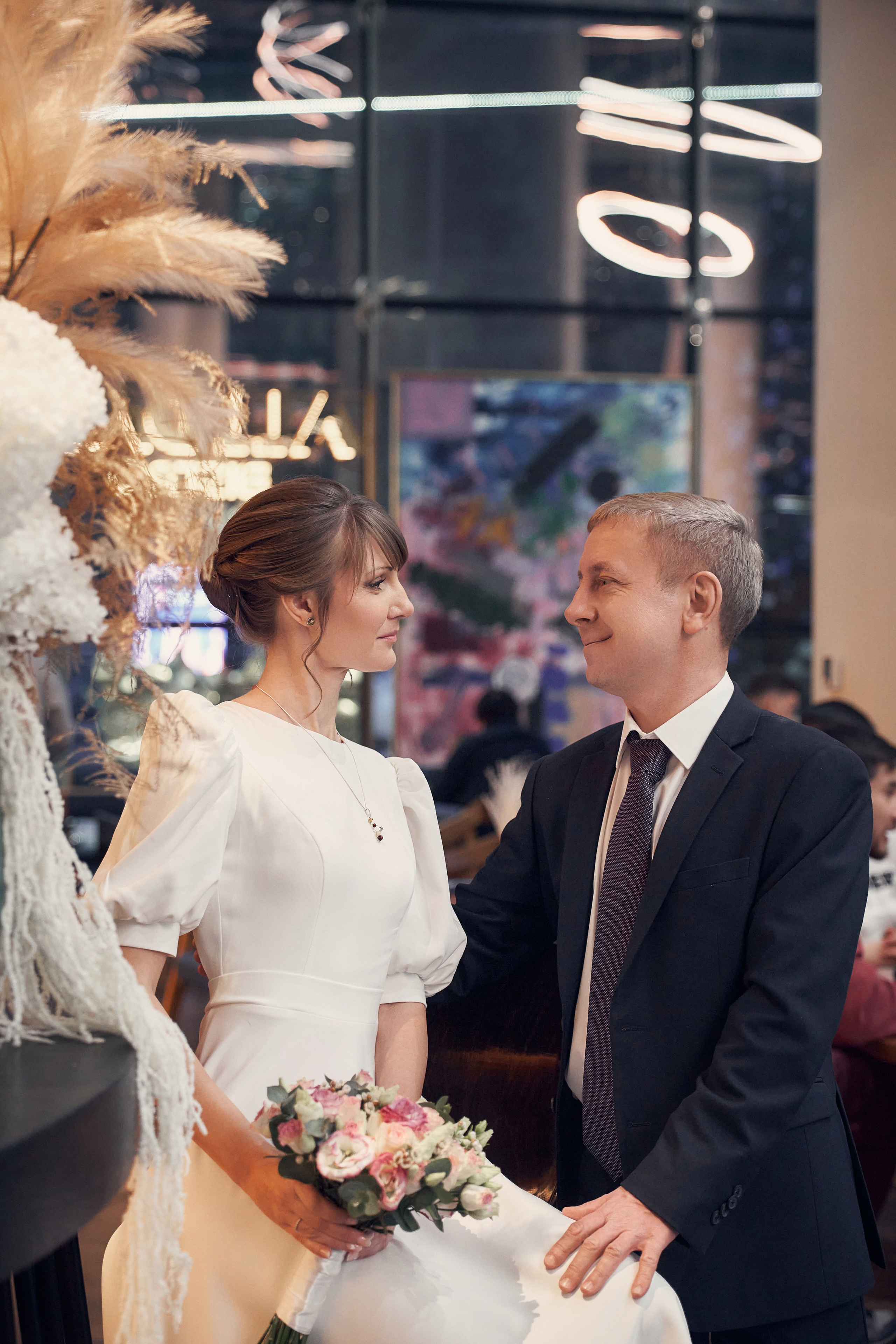 Свадебная Фотосессия в Москва-Сити, ресторан Birds