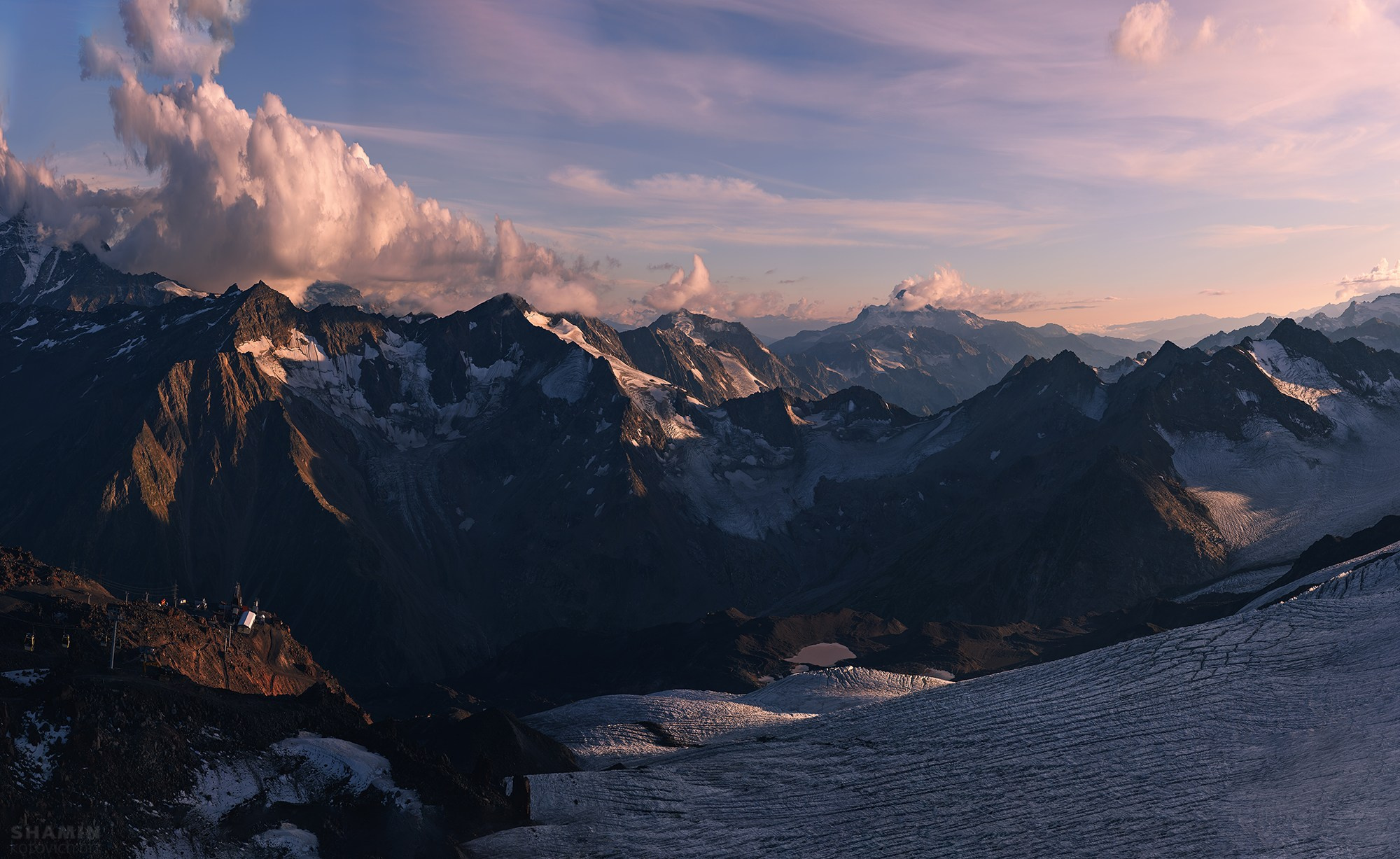 Пейзажи Кавказа: Домбай, Эльбрус, Кисловодск, Минеральные Воды, горы и ледники. Ночной и арт-пейзаж, светопись и атмосфера Кавказа. Фотограф Константин Шамин