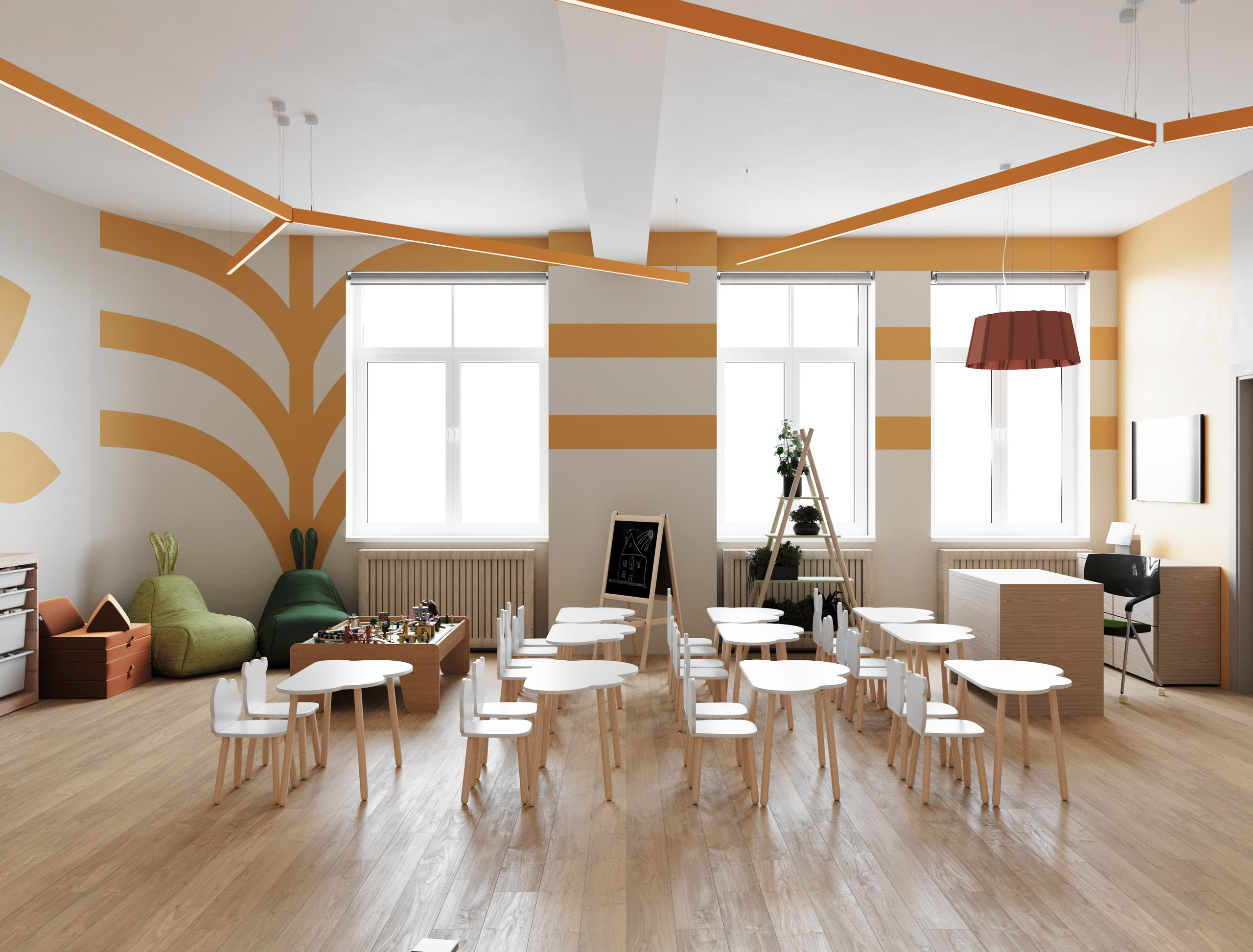 Детский Сад в Люберцах. Архитектурные интерьеры