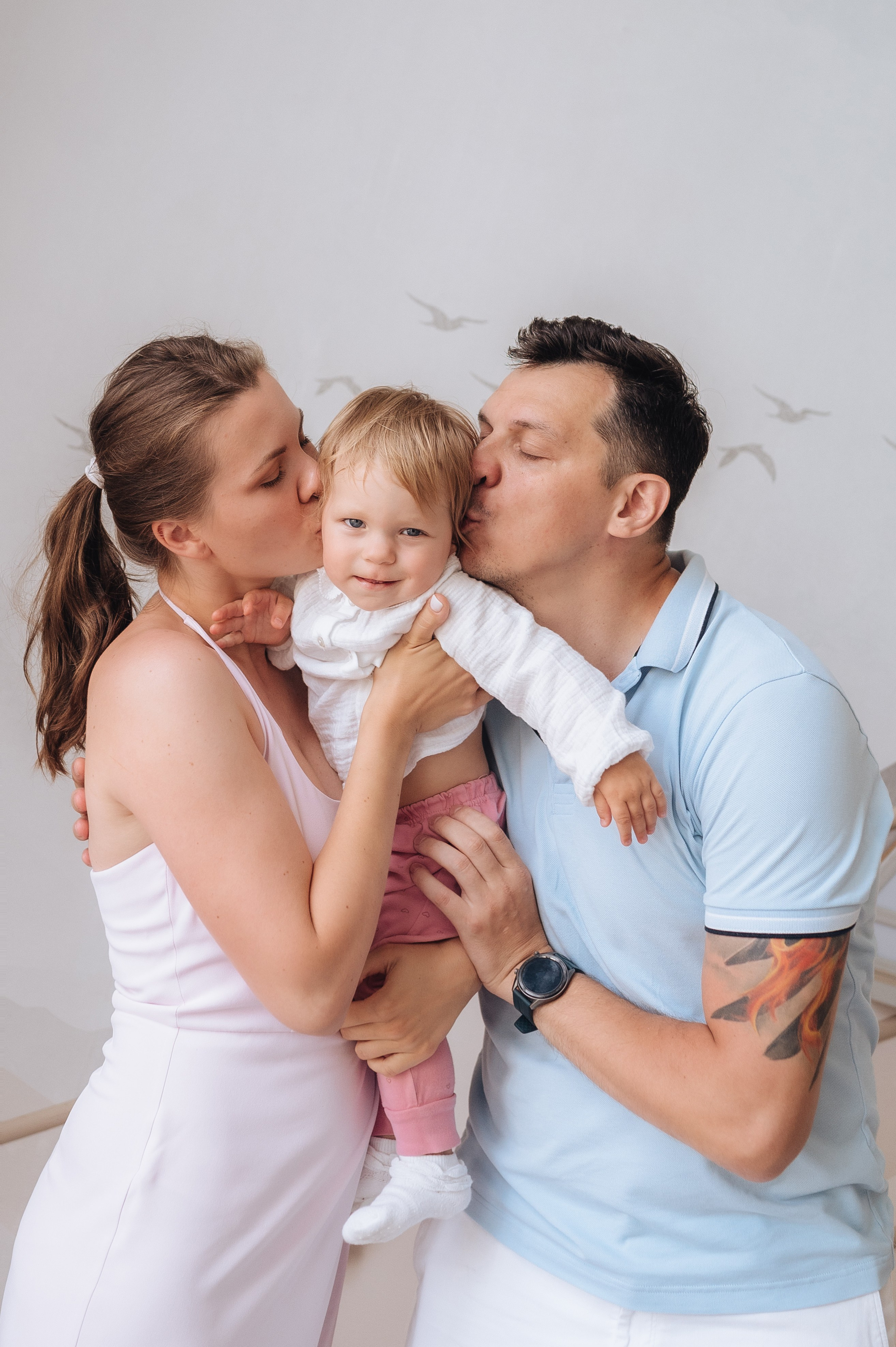 Семейная фотосессия Димы, Олеси и Насти. Фотограф в Москве и Московской области Таня Яблочкина