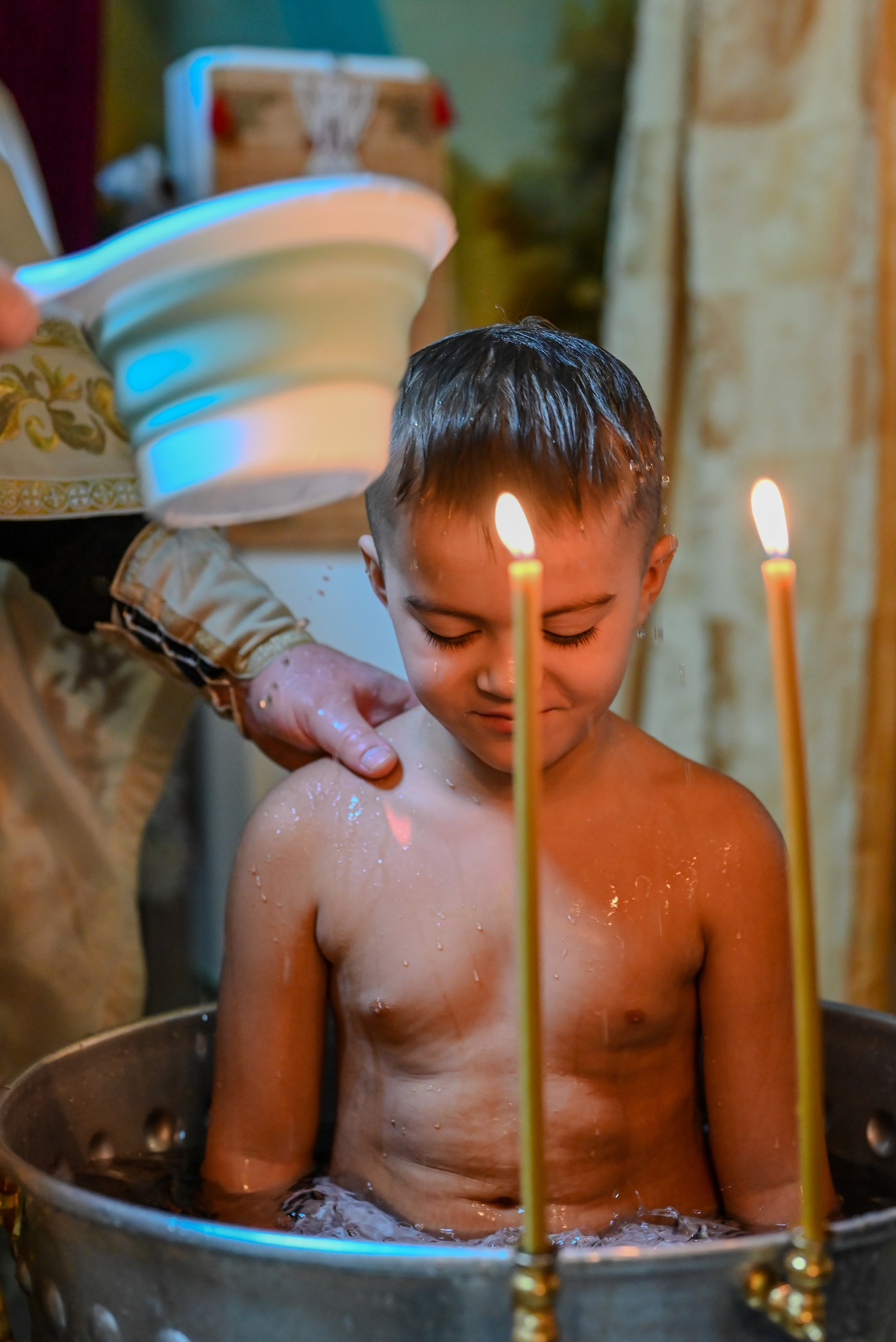 Крещение Совхоз Ленина. Семейный и детский фотограф Москва