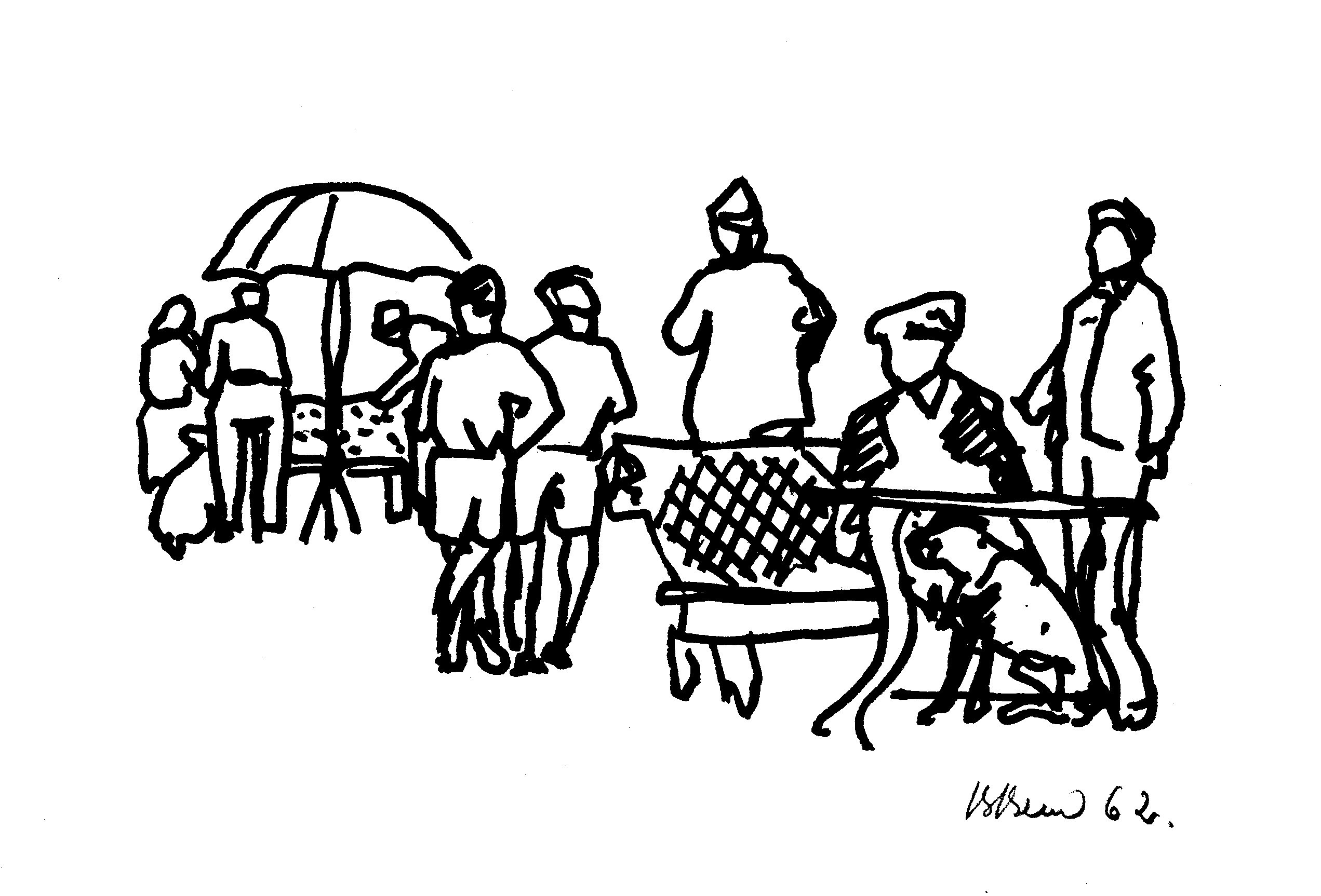 1962. Тушь,перо редис