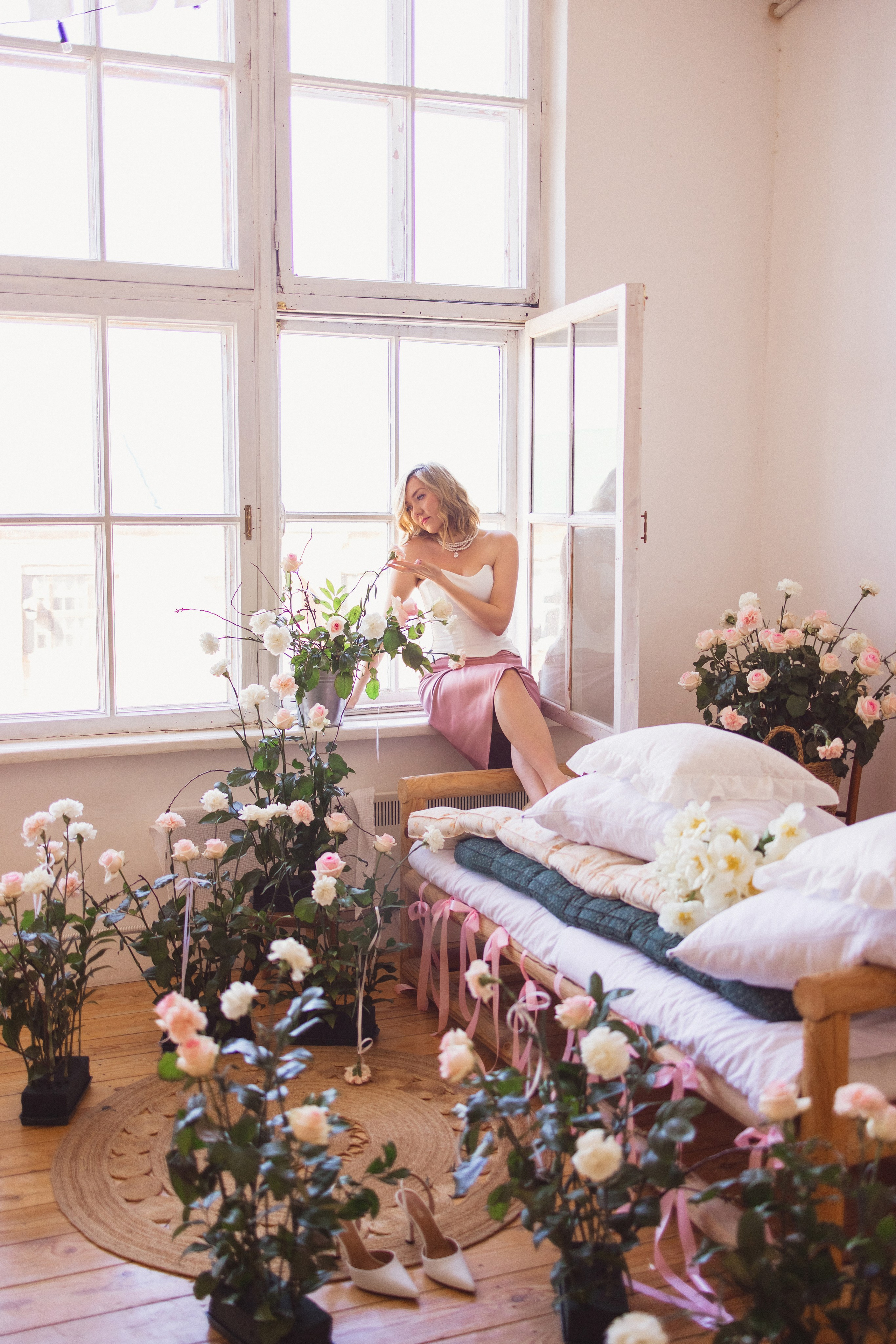 Фотосессия с живыми цветами в фотостудии г. Краснодар. Семейный и детский фотограф в Краснодаре Анна Трашкова