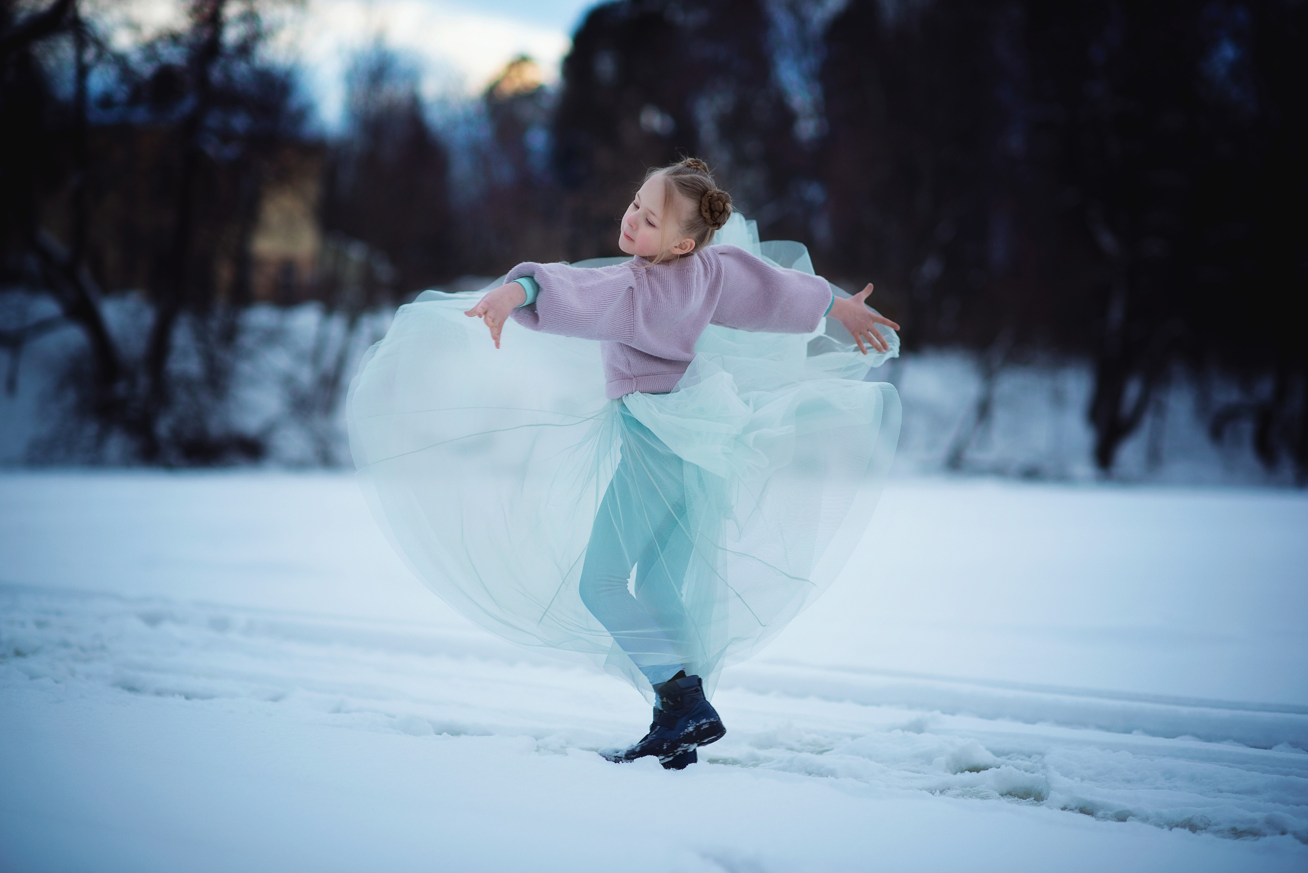Балерина на озере. Фотограф Альбина Вакунова