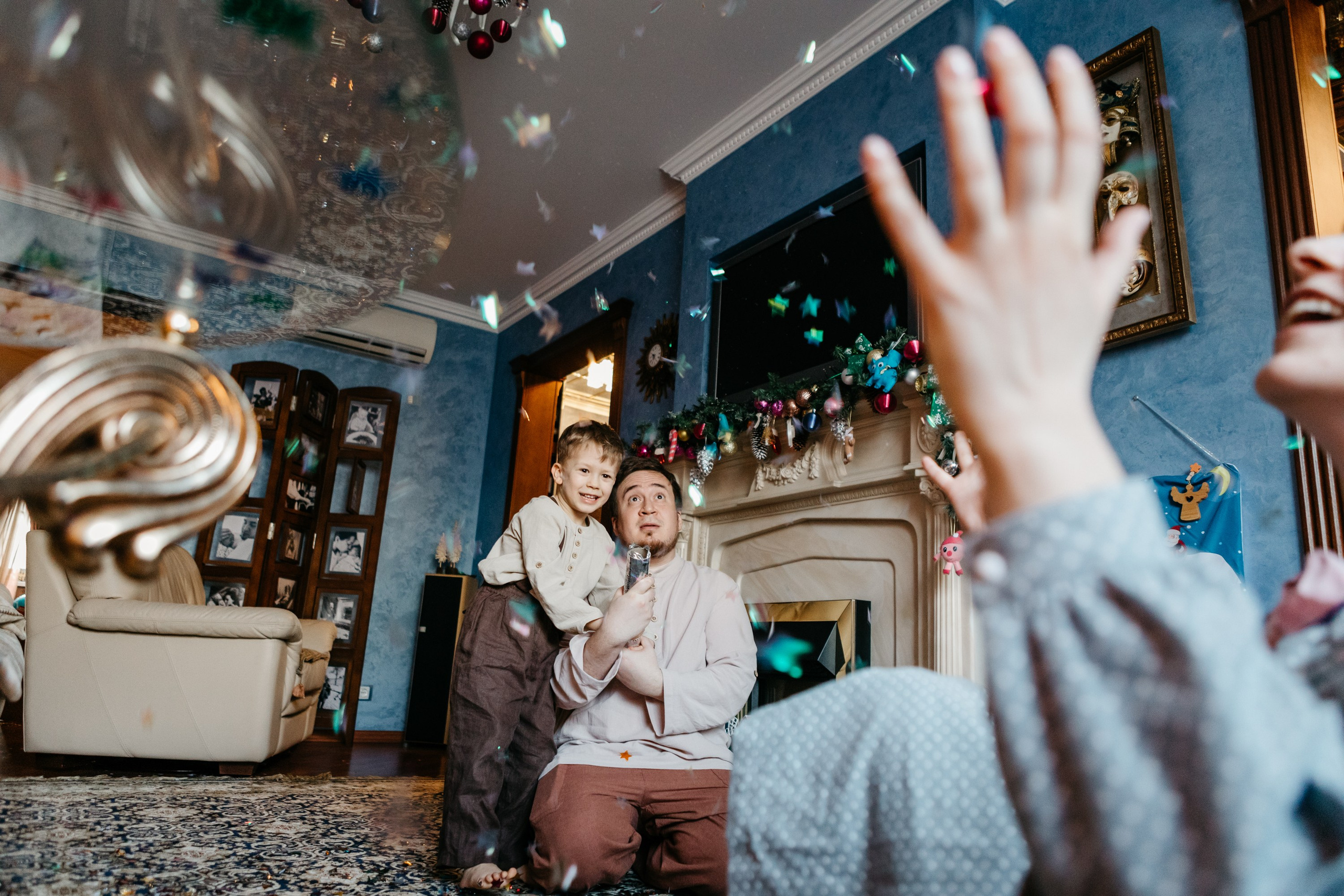 Новогодняя фотосессия дома Москва. Семейный фотограф Маша Тимофеева | Москва