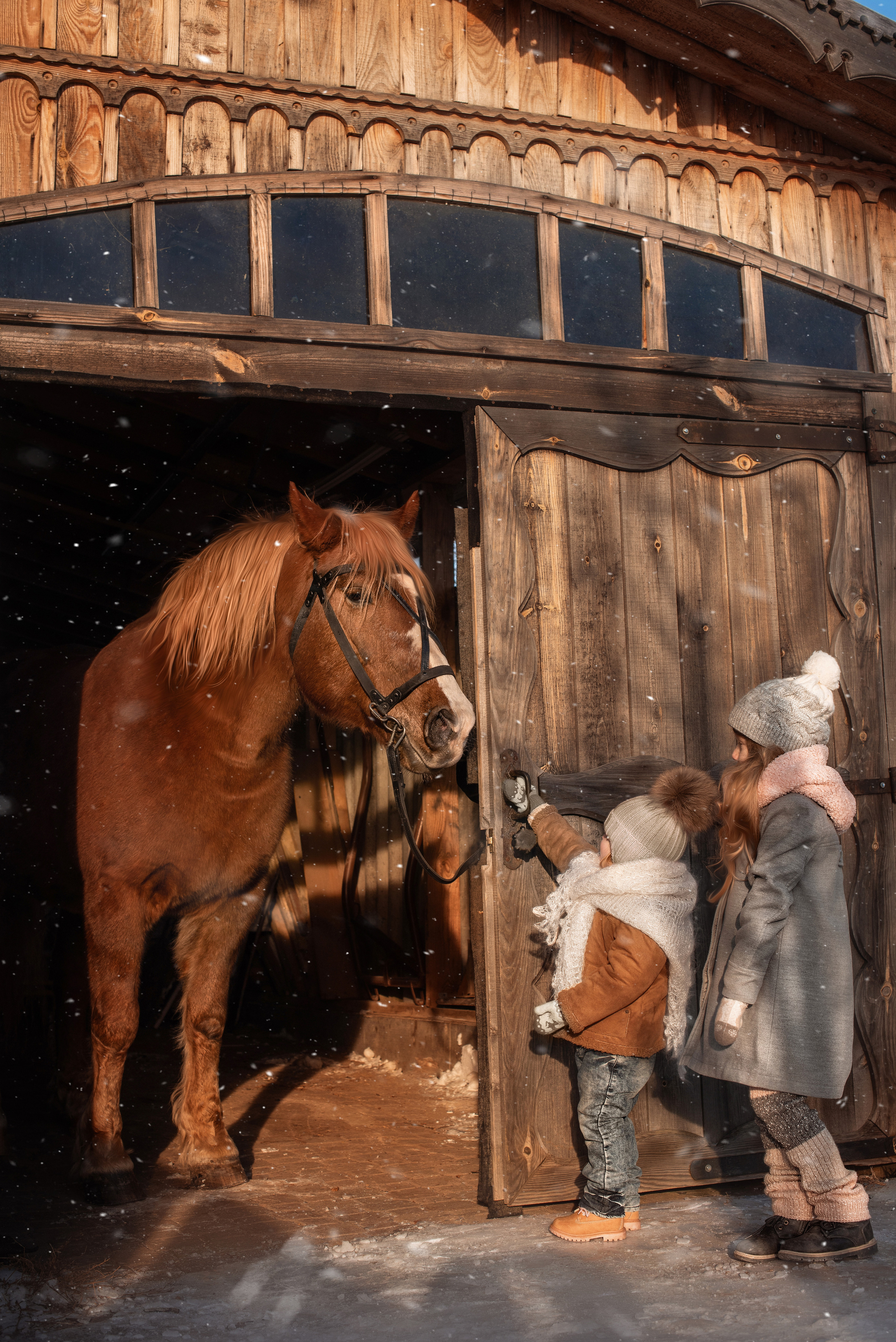 Детская съемка. С Бураном