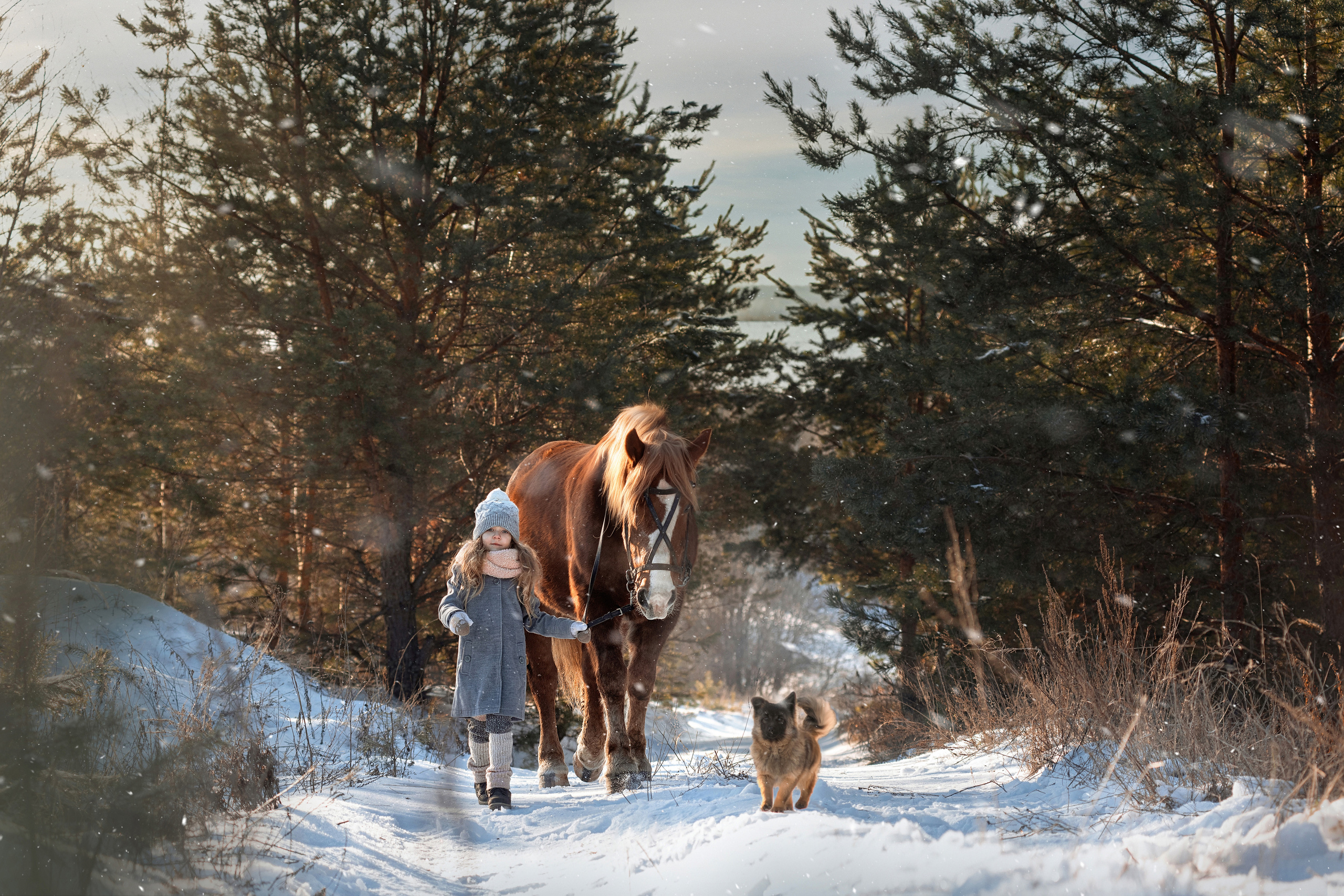 Детская съемка. С Бураном