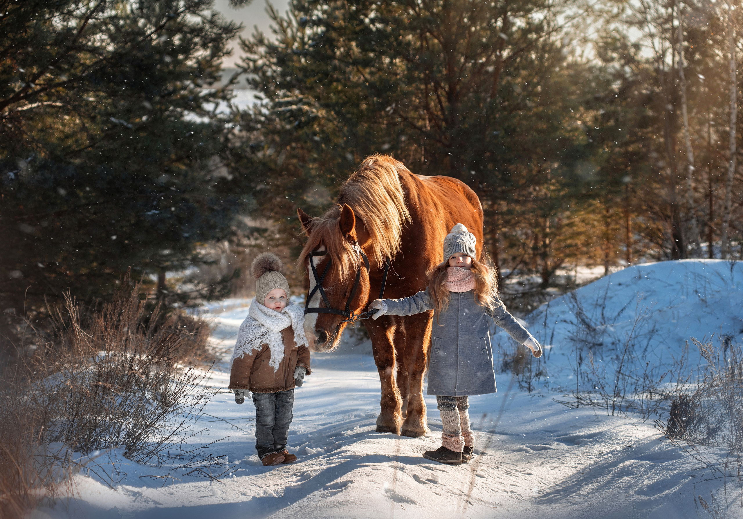 Детская съемка. С Бураном