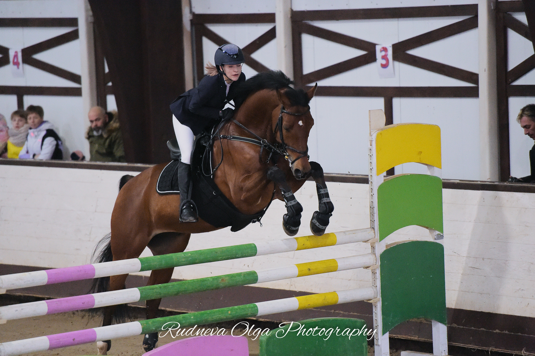 2020-02-23 Соревнования по конкуру к Дню Защитника отечества — КСК Белая Дача. ТУРНИРНАЯ КОННАЯ ФОТОГРАФИЯ, Руднева Ольга и Евгений Адеев