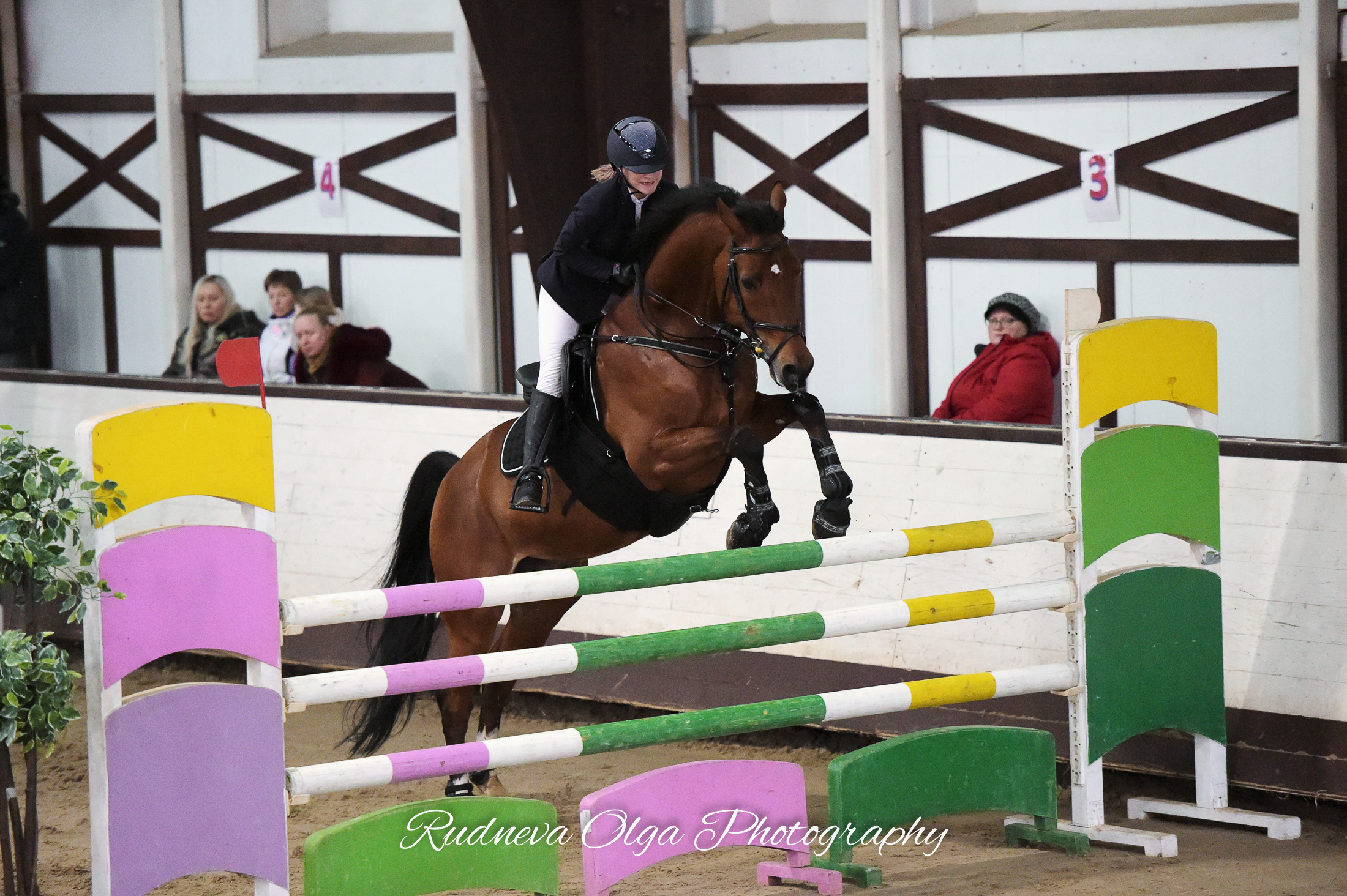 2020-02-23 Соревнования по конкуру к Дню Защитника отечества — КСК Белая Дача. ТУРНИРНАЯ КОННАЯ ФОТОГРАФИЯ, Руднева Ольга и Евгений Адеев