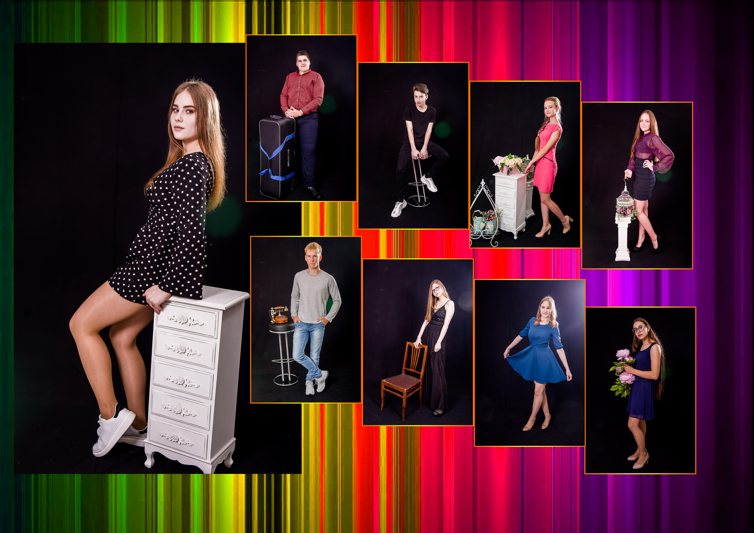 Страницы фотокниги выпускников 11 класса. Фотограф в Мариинске Кемеровской Области Алёна Соловьёва