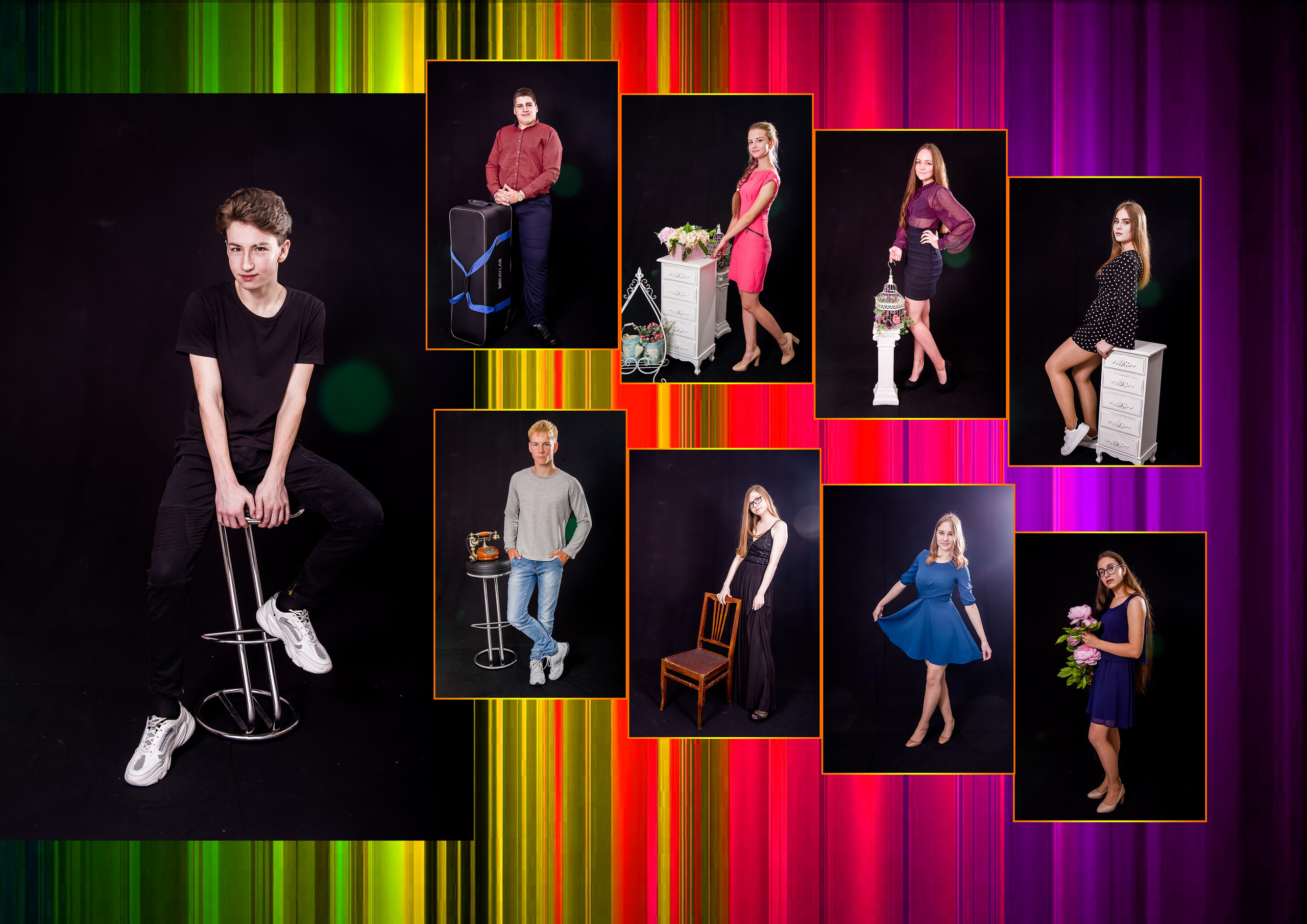 Страницы фотокниги выпускников 11 класса. Фотограф в Мариинске Кемеровской Области Алёна Соловьёва