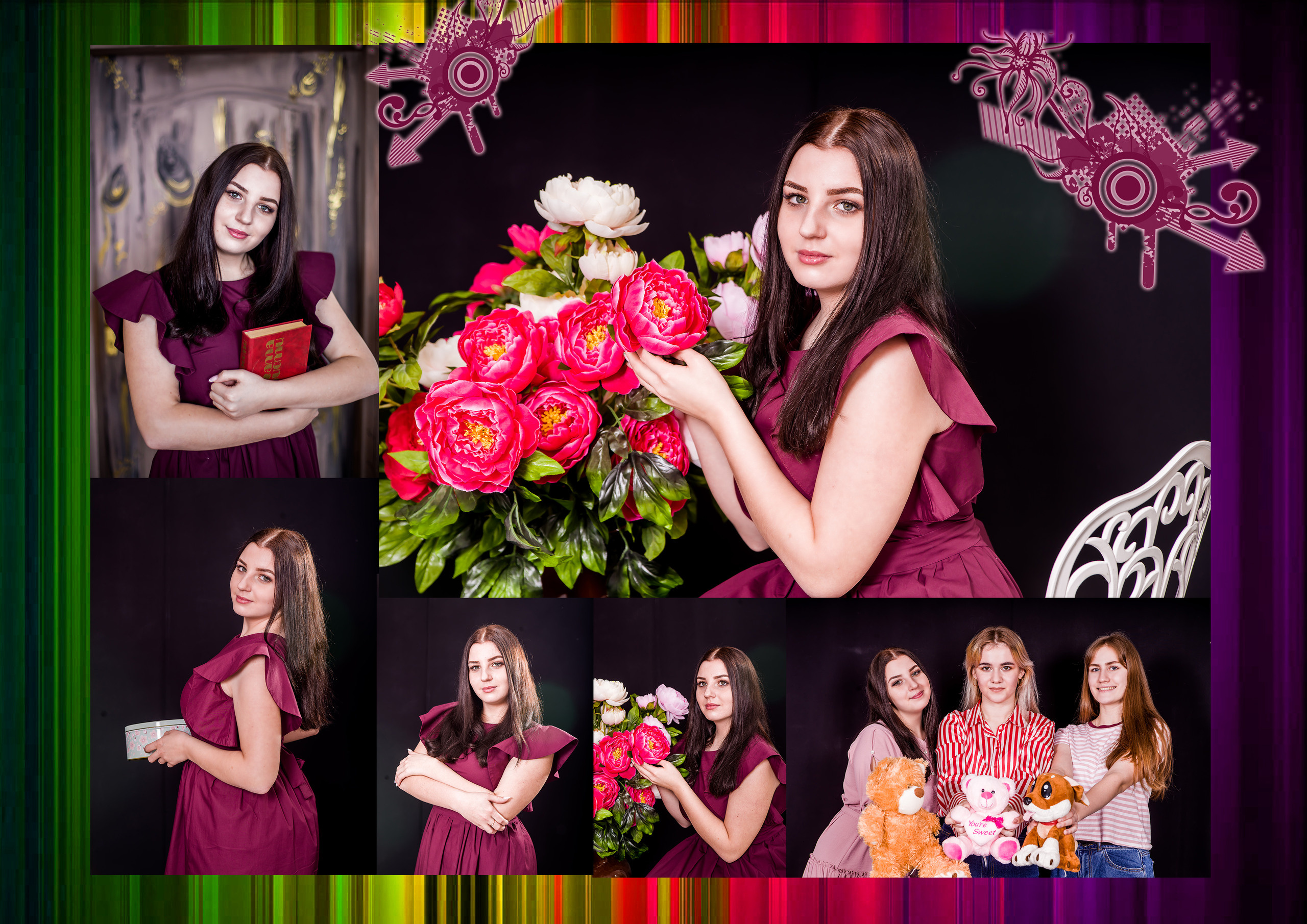 Страницы фотокниги выпускников 11 класса. Фотограф в Мариинске Кемеровской Области Алёна Соловьёва