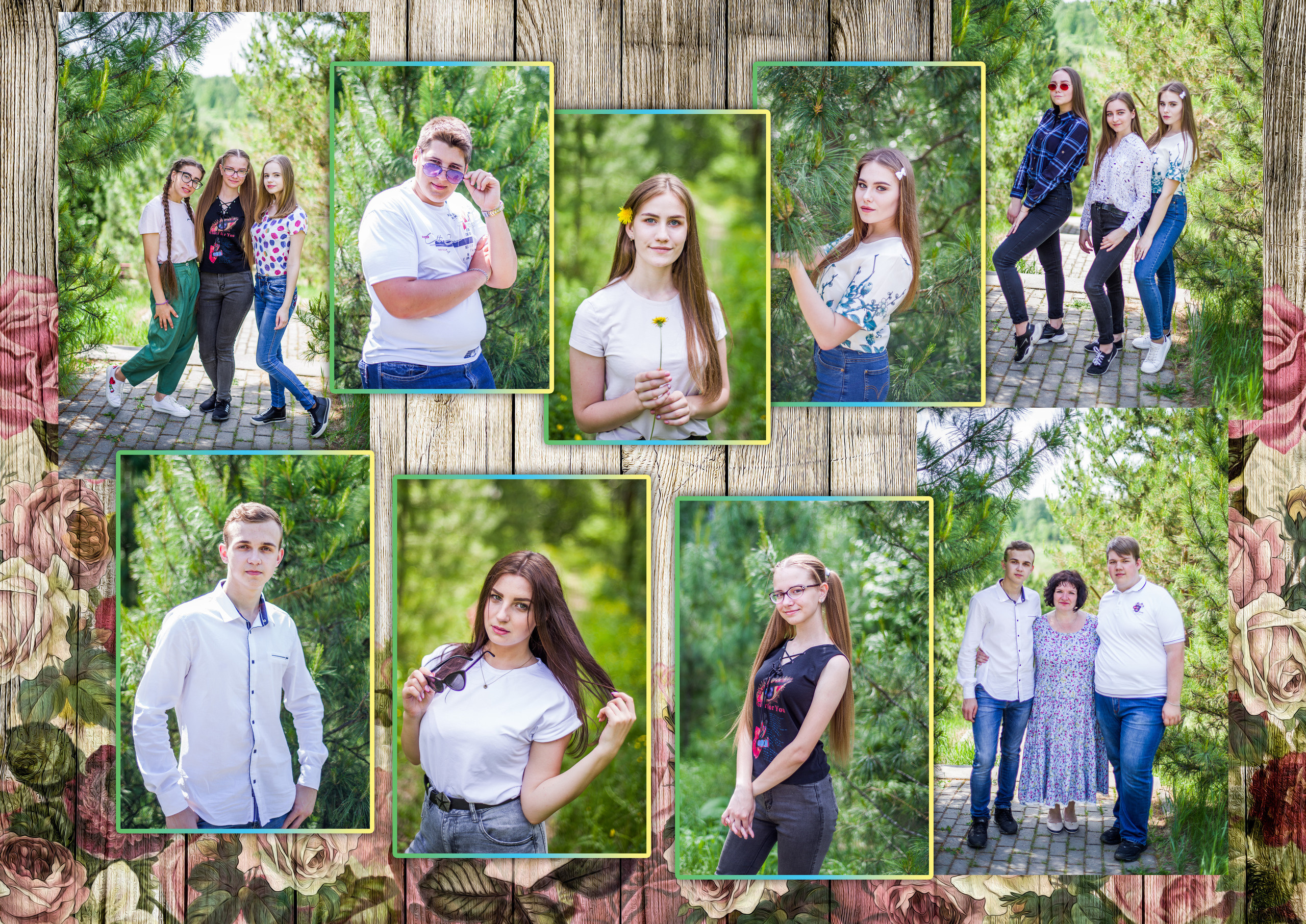 Страницы фотокниги выпускников 11 класса. Фотограф в Мариинске Кемеровской Области Алёна Соловьёва