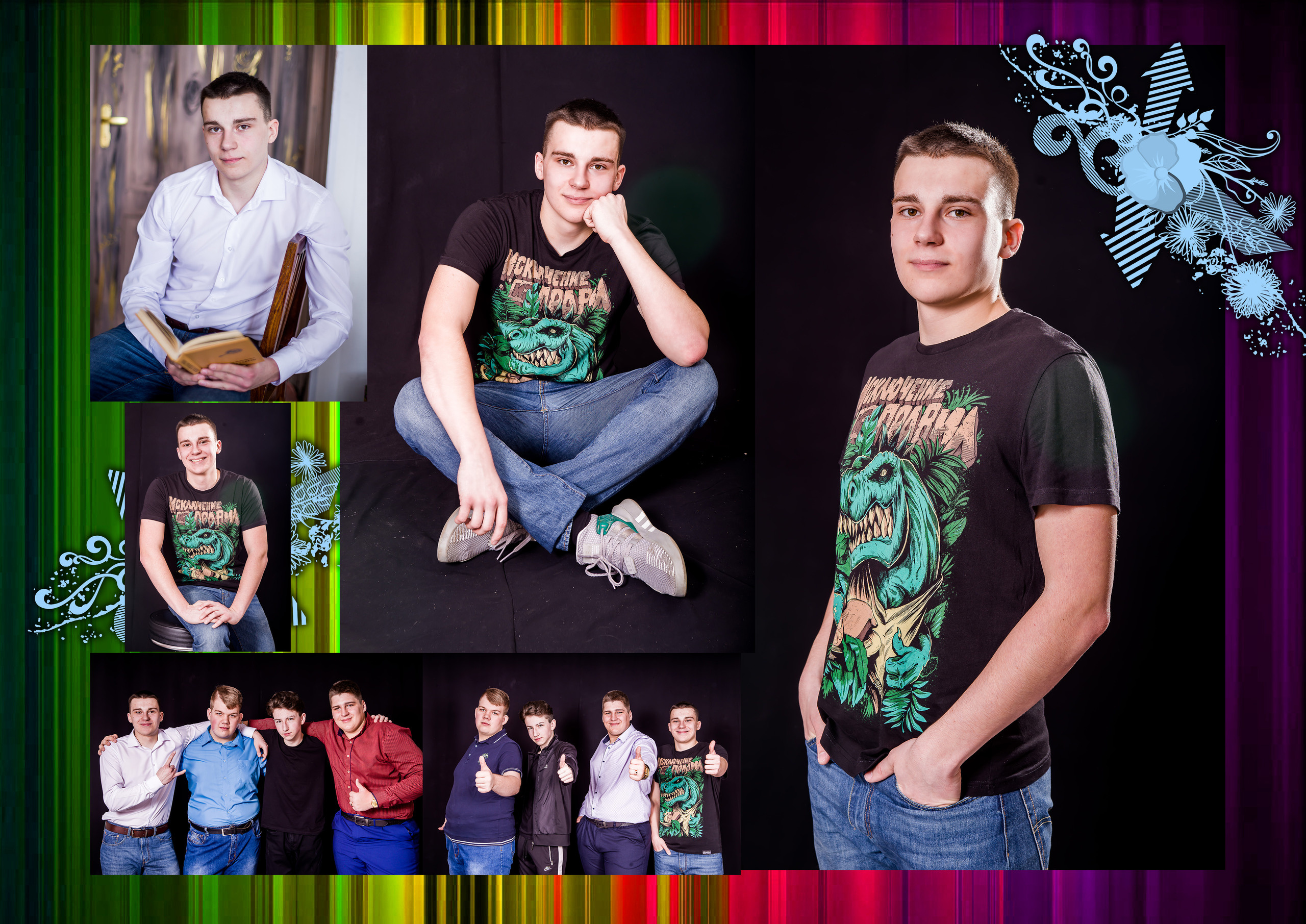 Страницы фотокниги выпускников 11 класса. Фотограф в Мариинске Кемеровской Области Алёна Соловьёва