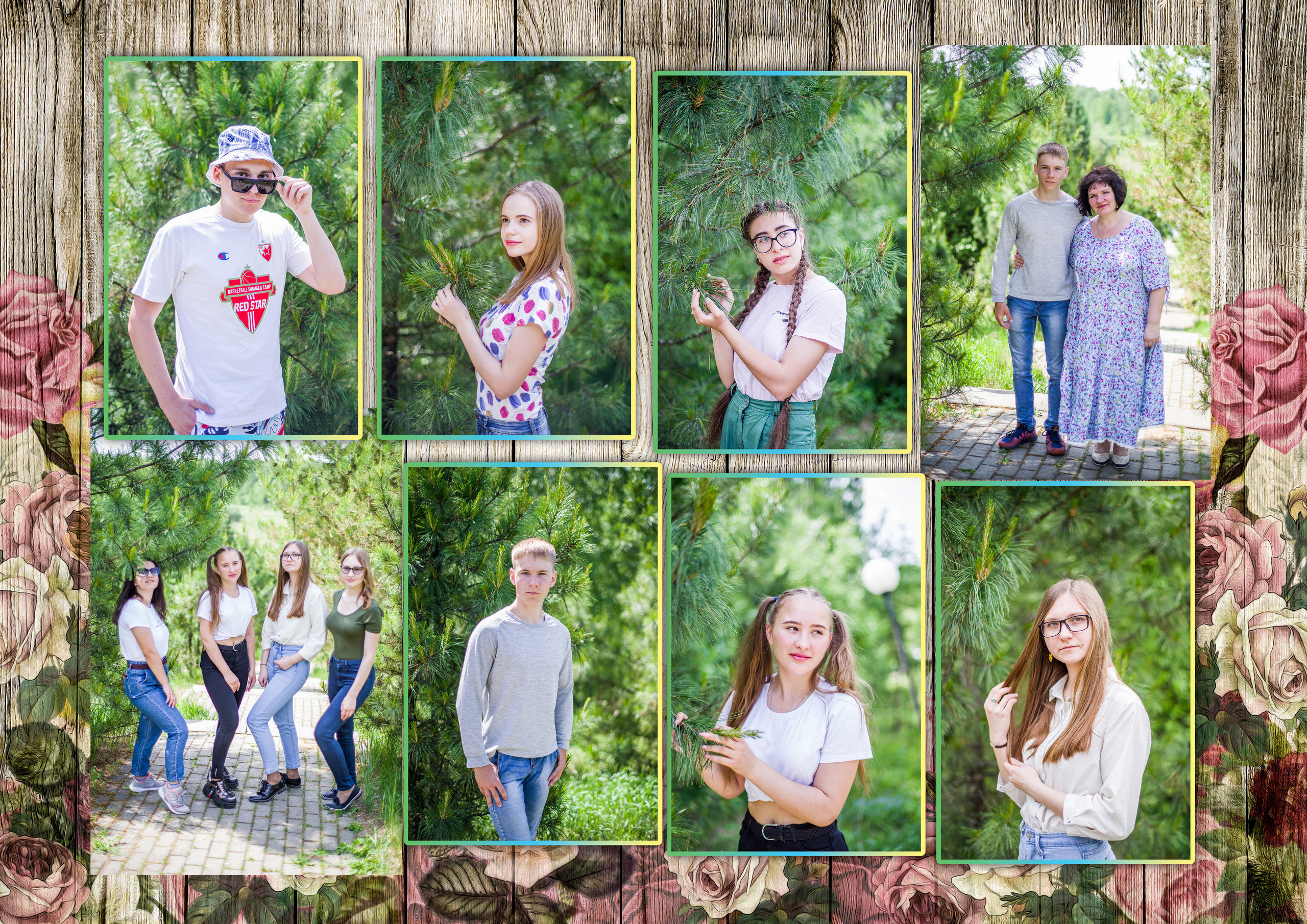 Страницы фотокниги выпускников 11 класса. Фотограф в Мариинске Кемеровской Области Алёна Соловьёва