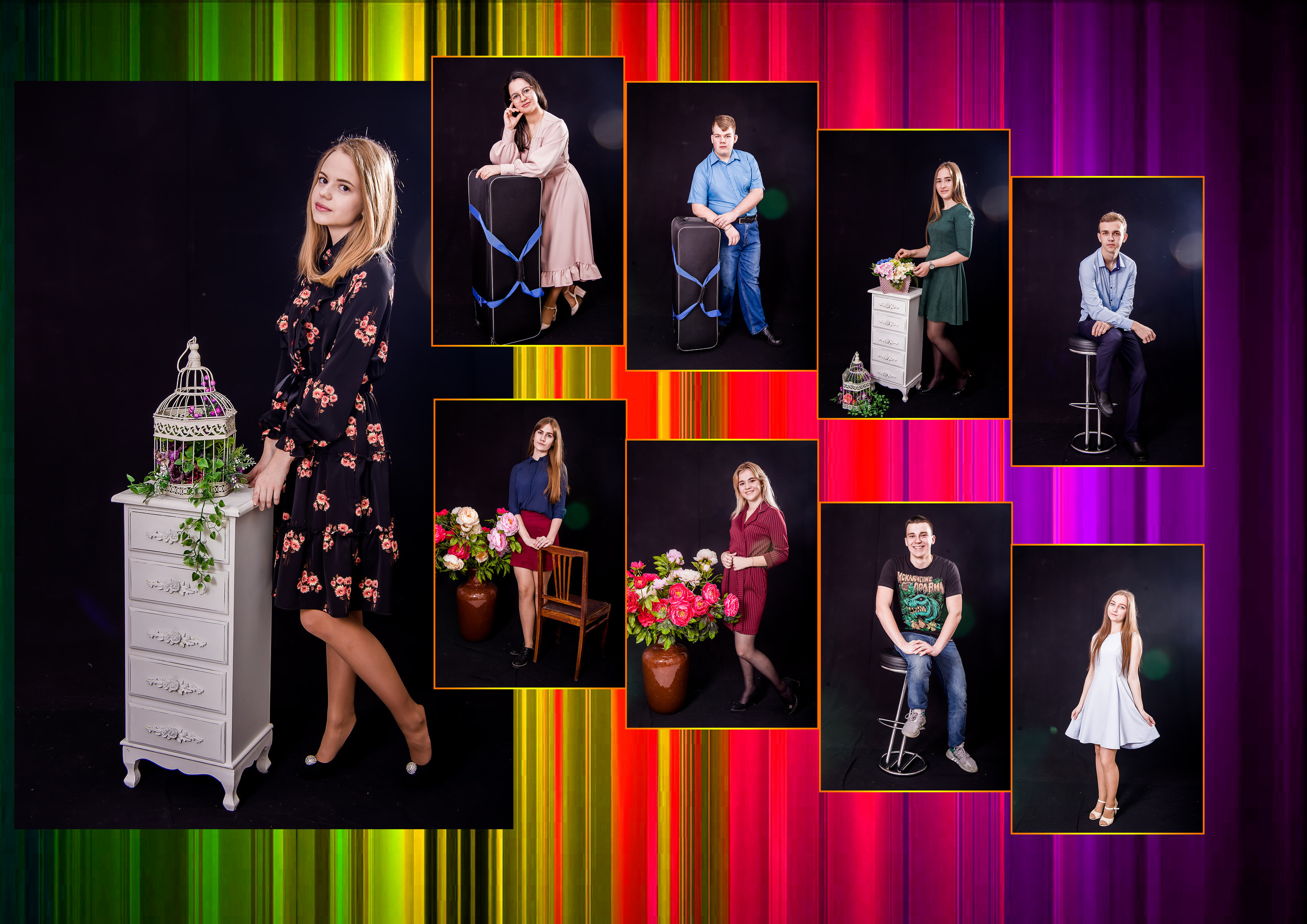 Страницы фотокниги выпускников 11 класса. Фотограф в Мариинске Кемеровской Области Алёна Соловьёва