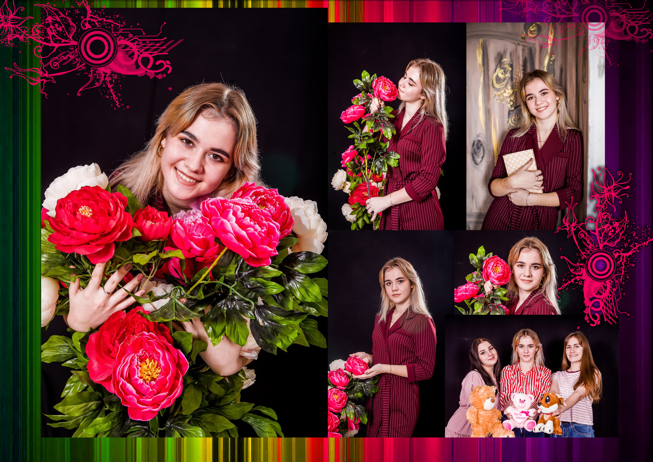 Страницы фотокниги выпускников 11 класса. Фотограф в Мариинске Кемеровской Области Алёна Соловьёва