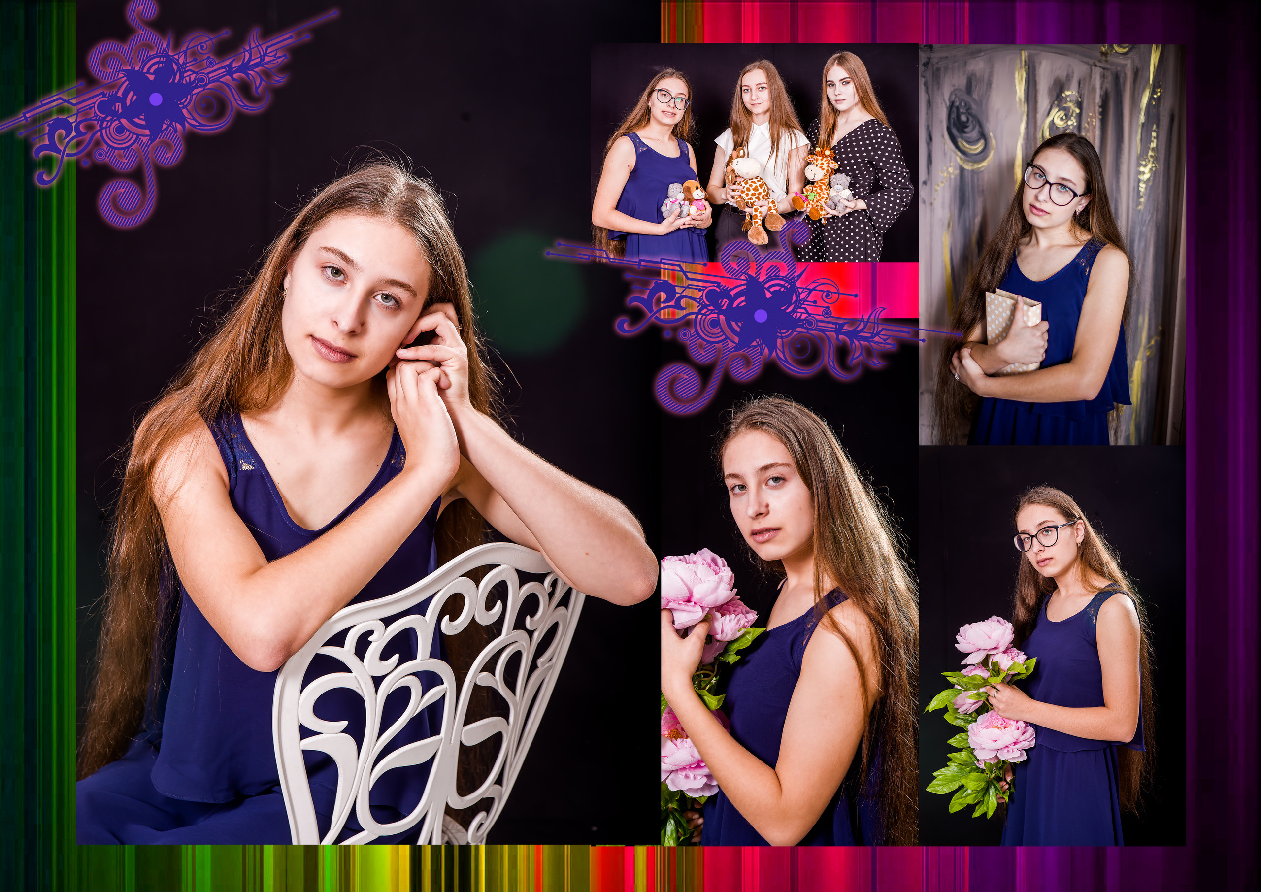 Страницы фотокниги выпускников 11 класса. Фотограф в Мариинске Кемеровской Области Алёна Соловьёва