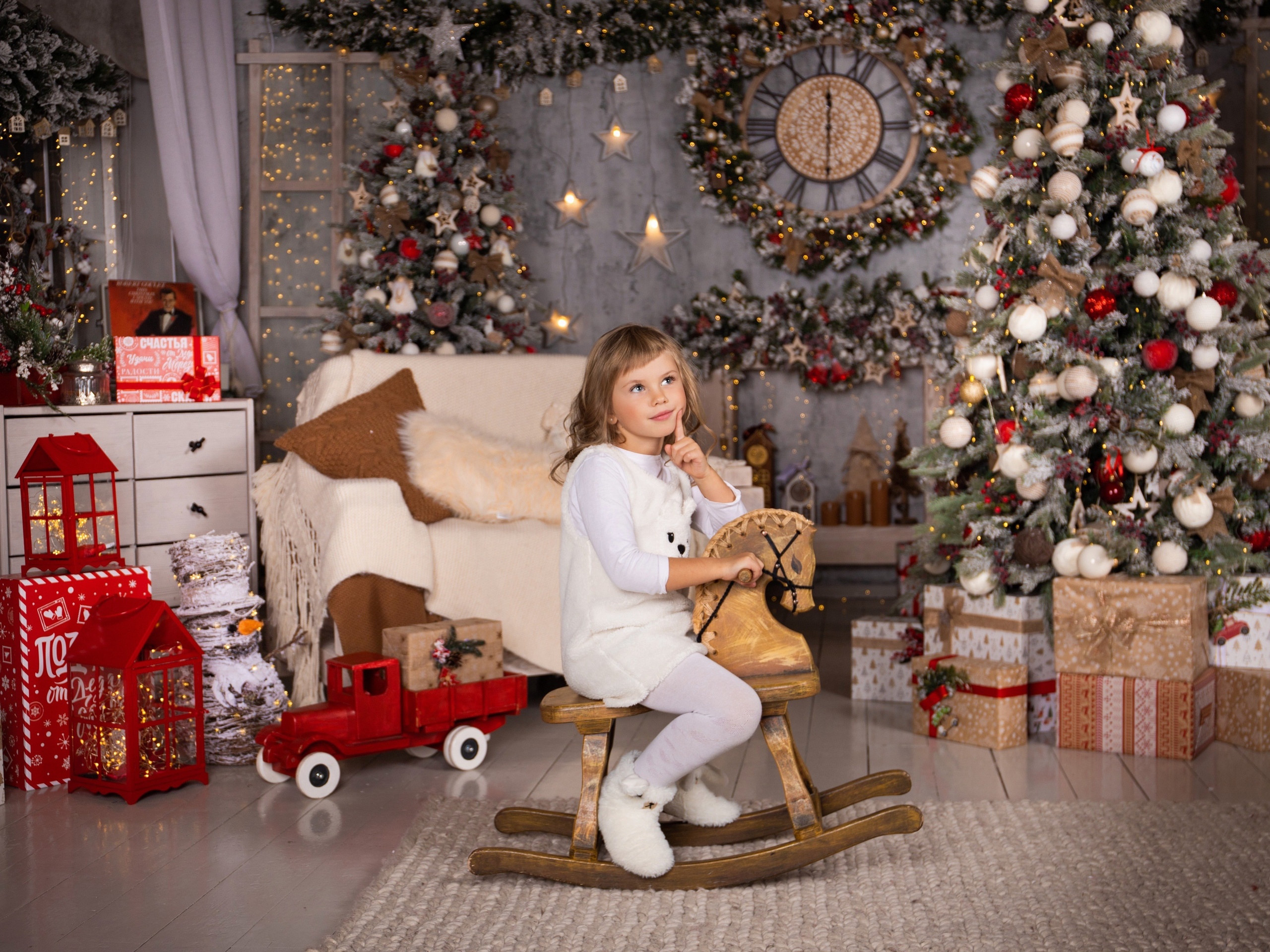Новогодняя семейная съемка в студии. Свадебный и семейный фотограф в Москве Мила Широких