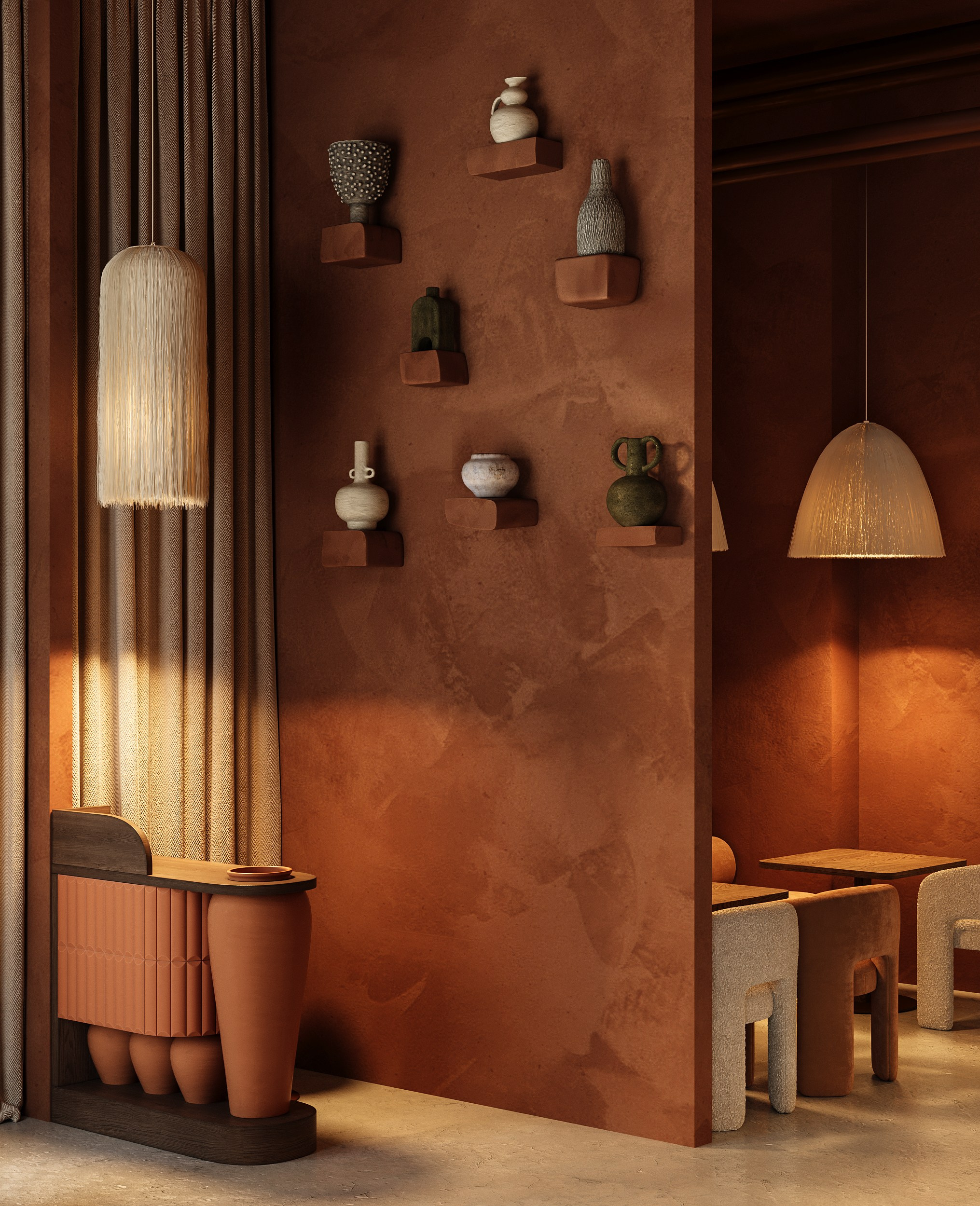 Кальянная Мята. Концепт и визуализация для One Two Home. 3D Визуализация