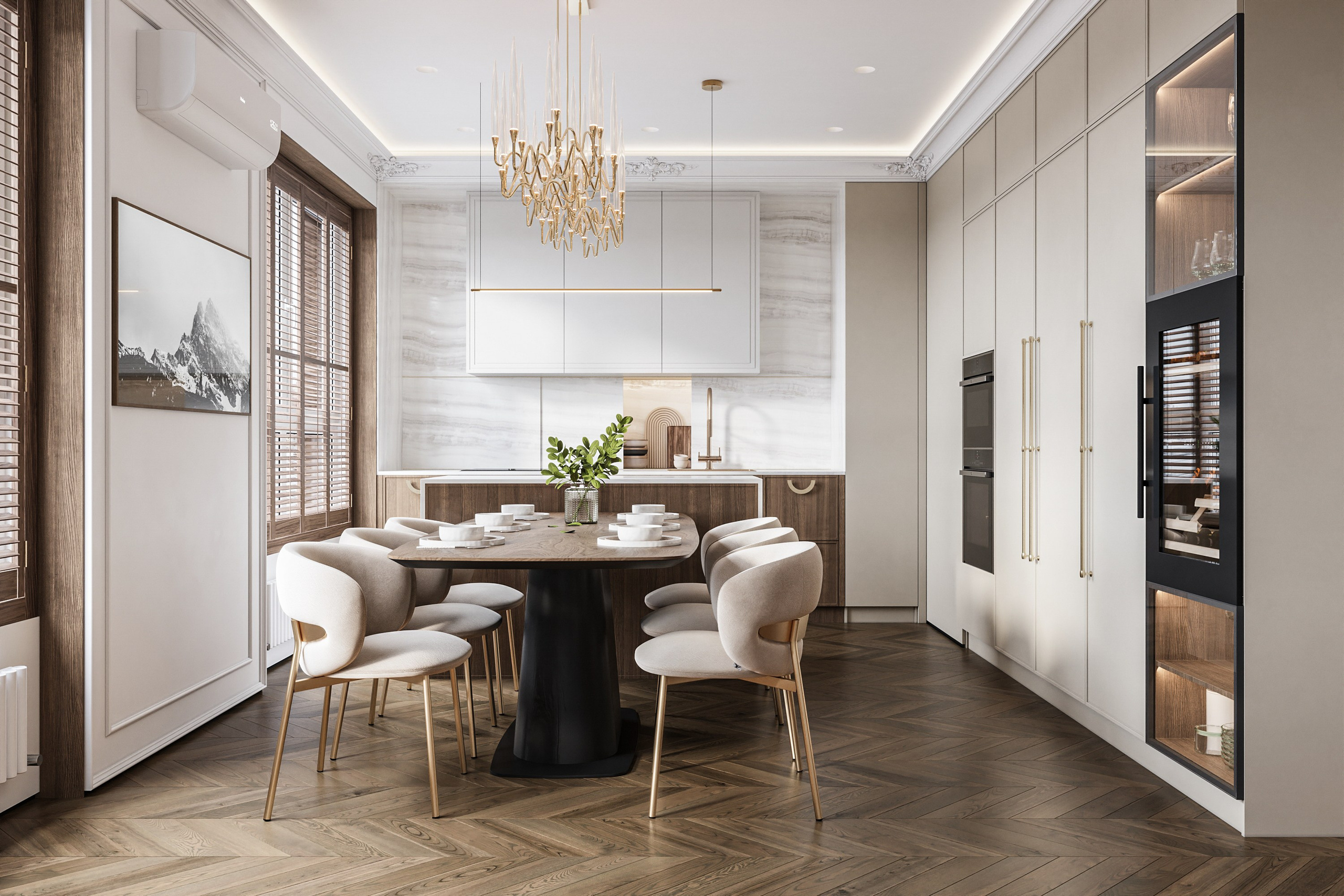 Квартира 142 м². Дизайнер интерьера Малюгина Ксения Санкт-Петербург