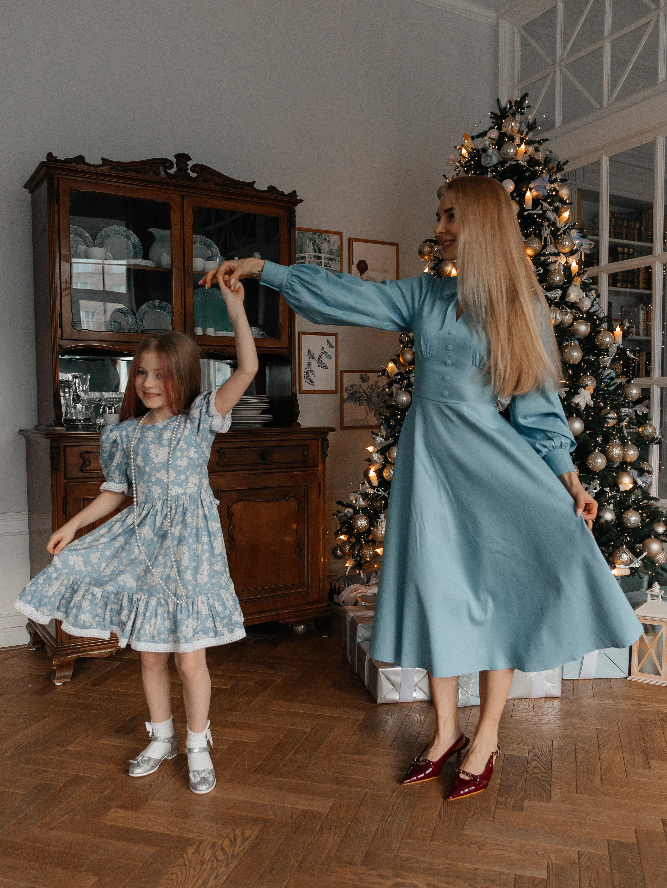 Новогодняя (мама и дочка). Фотограф текстиля в Москве Ольга Иванова