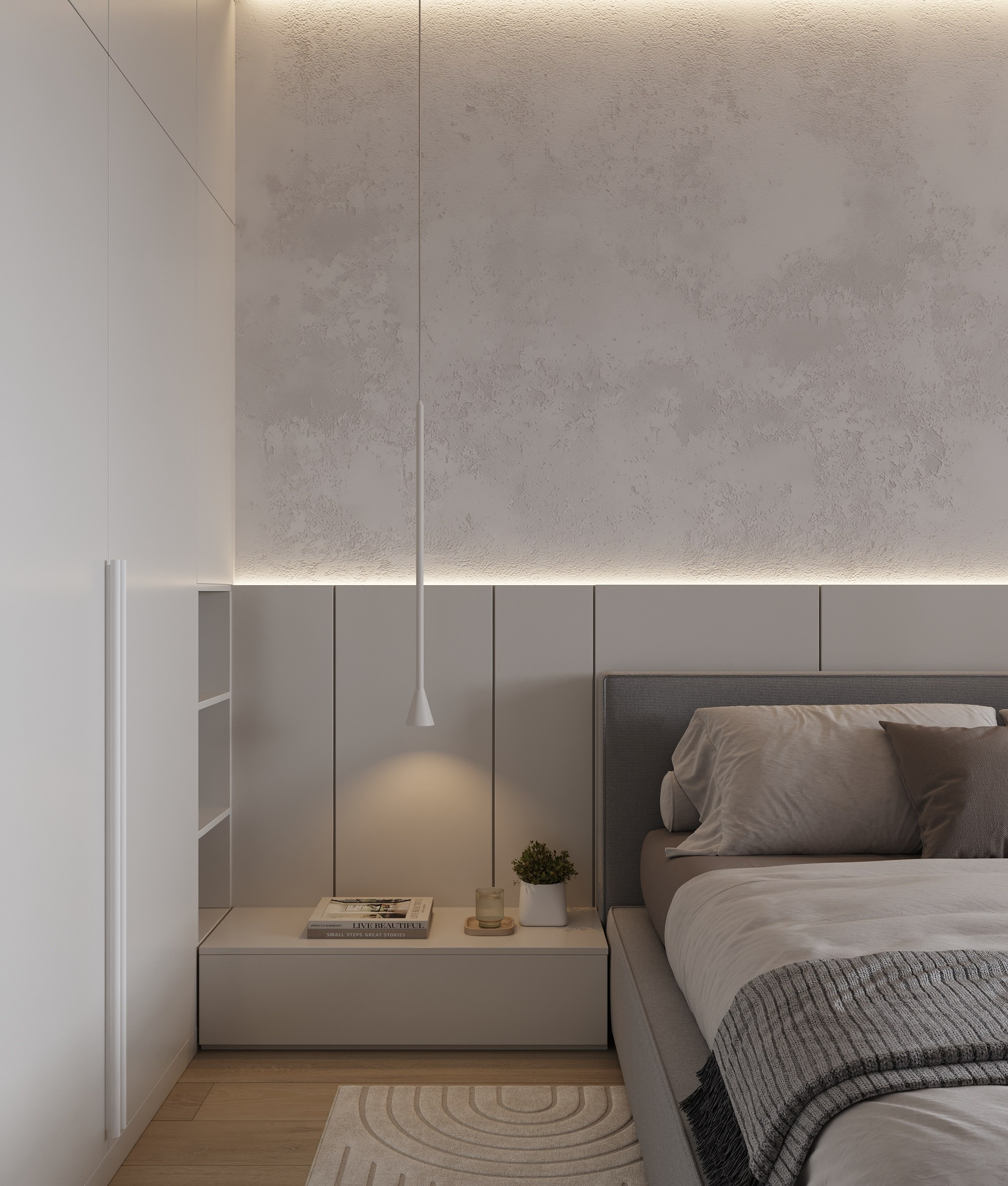 2-я Круговая, 67.3 кв.м. Дизайн интерьера, 3D-визуализация Владивосток