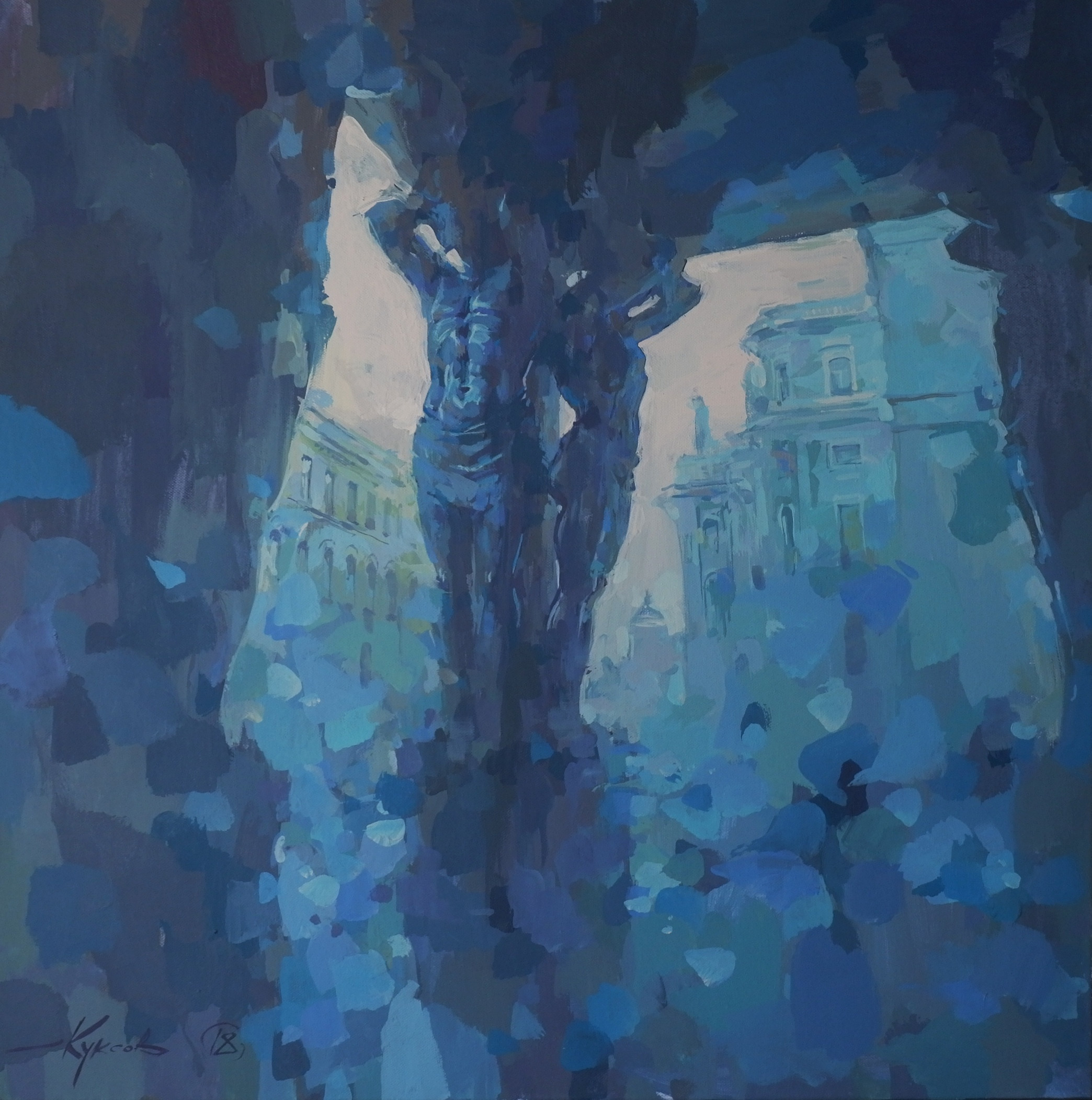 "Атланты" холст, акрил, в наличии, цена по запросу