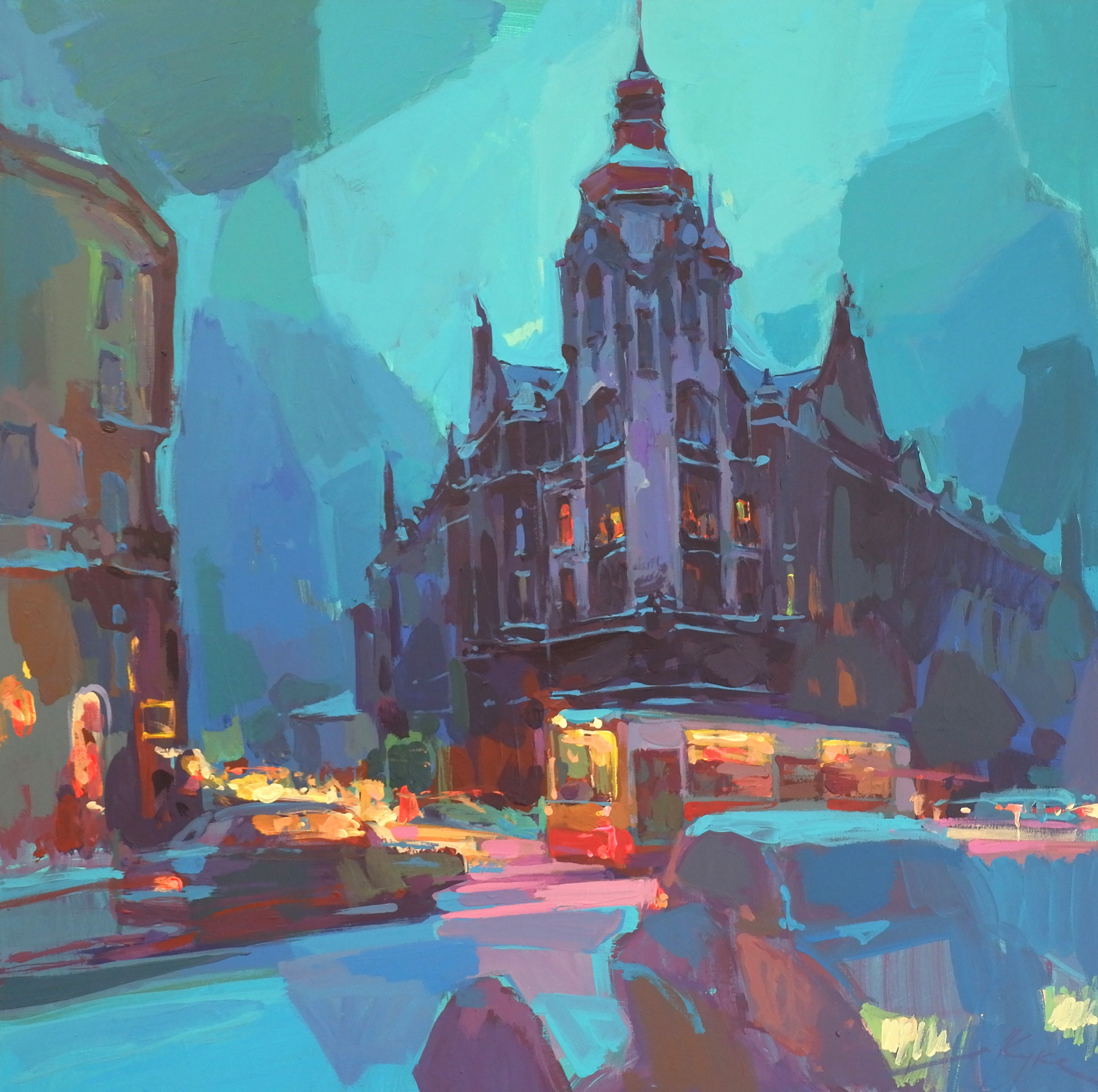 Город. Художник Денис Куксов