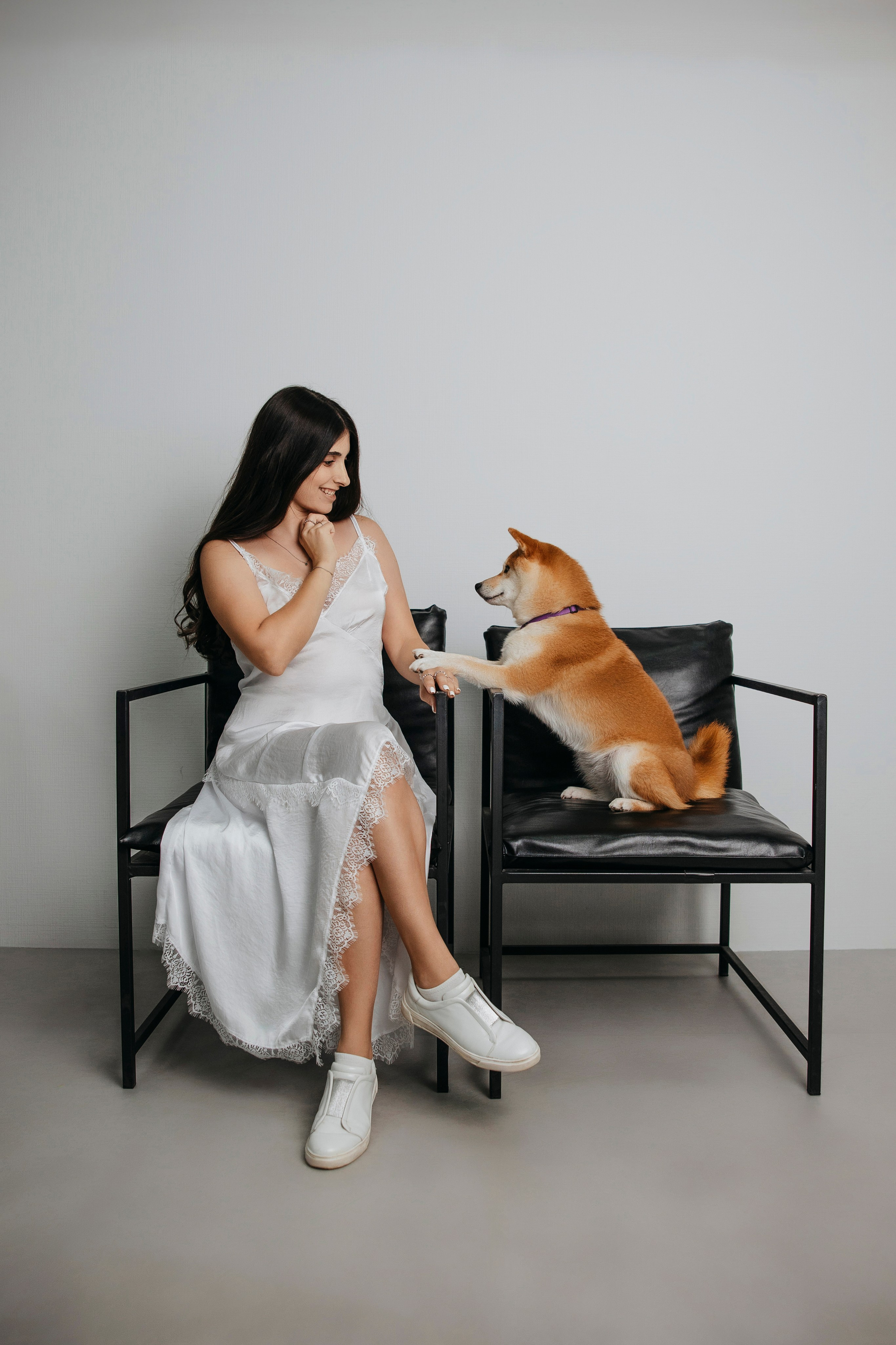 Съемка в студии с собакой. Анастасия Белаш