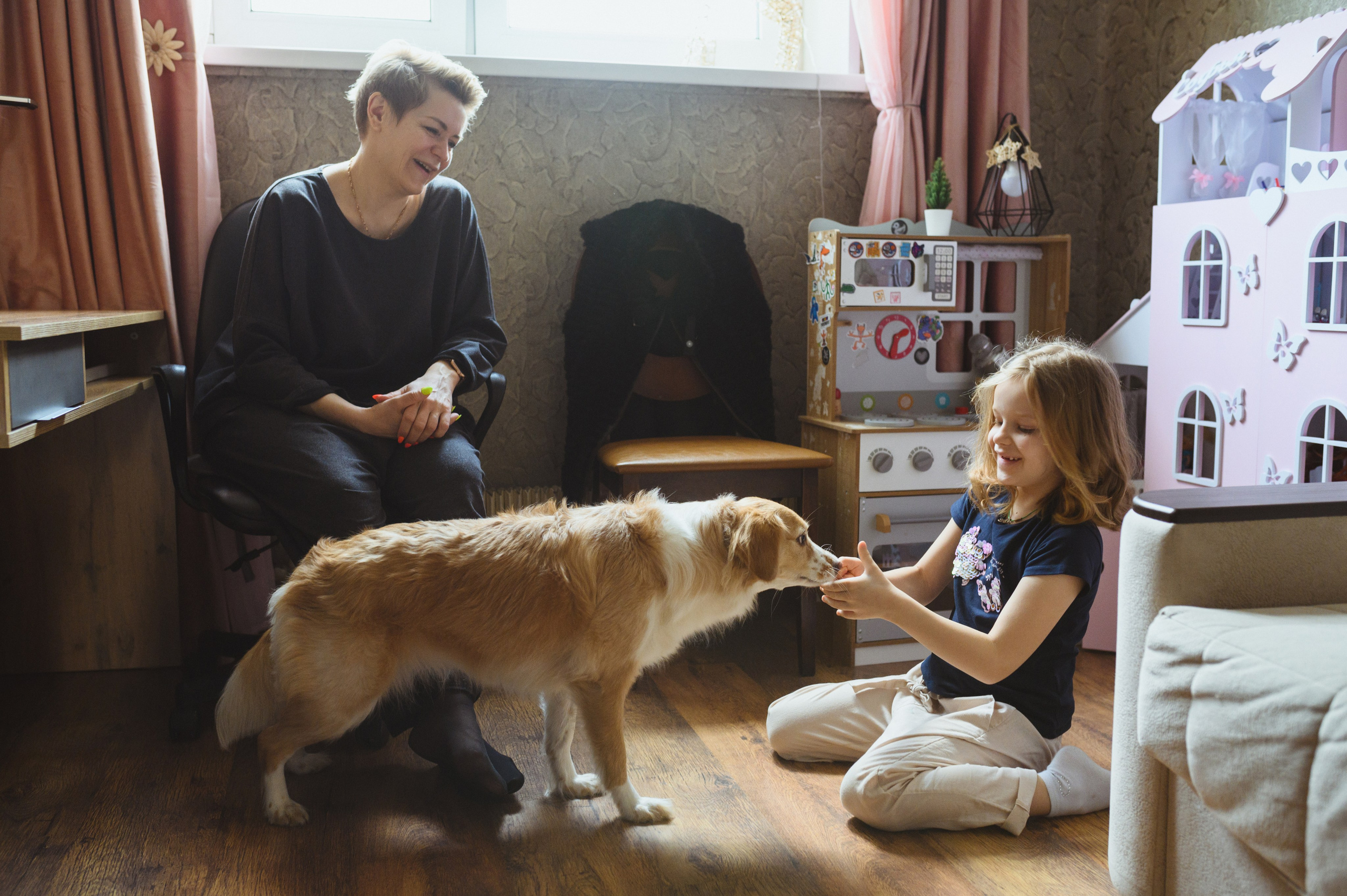 Семейная съемка с собакой. Семейный фотограф в Москве Ольга Барсукова