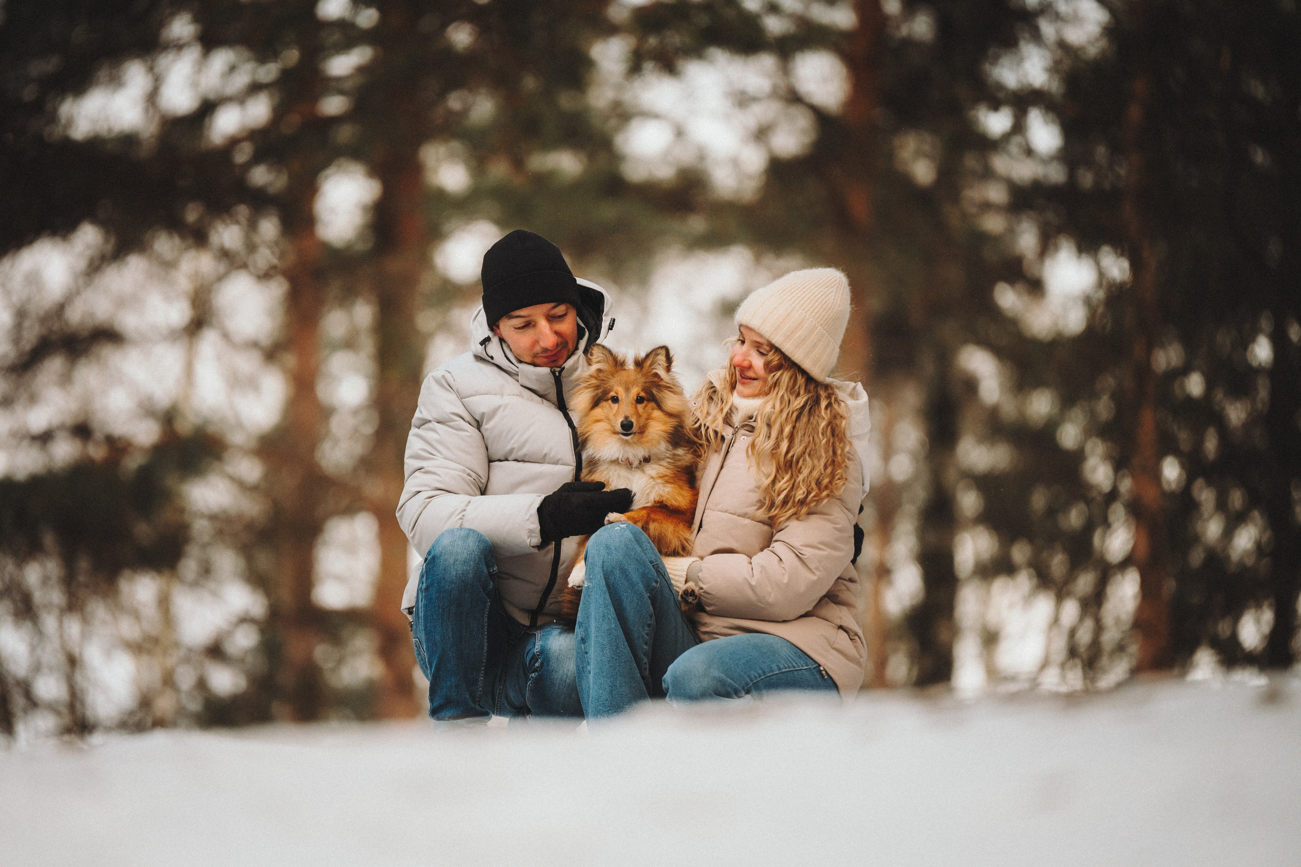 Дарья, Стас и Спика. Семейный фотограф анималист Ананьева Мария — Москва