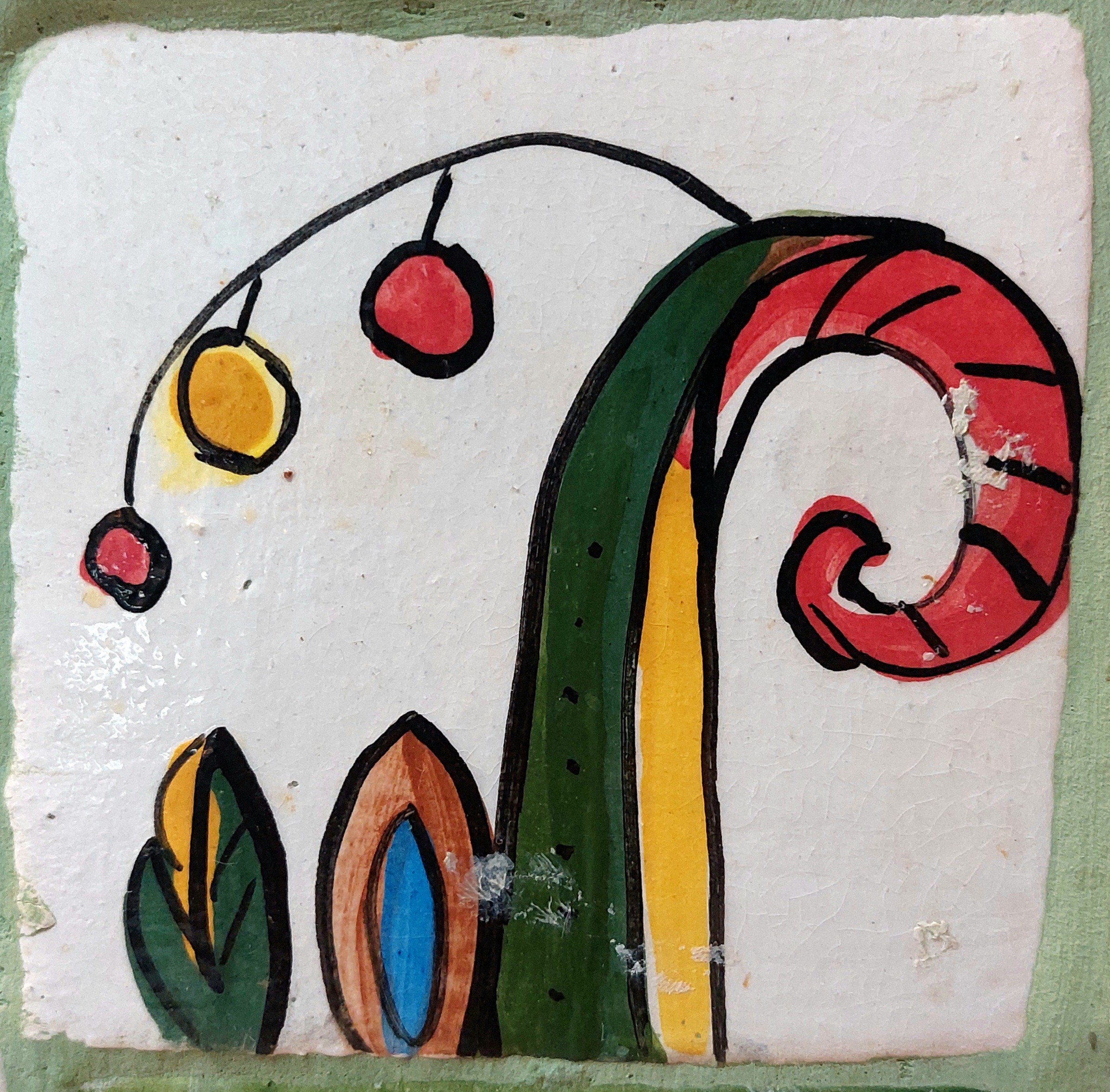 Много плиток-цветочков. Керамика с историей. Елена Рогалёва