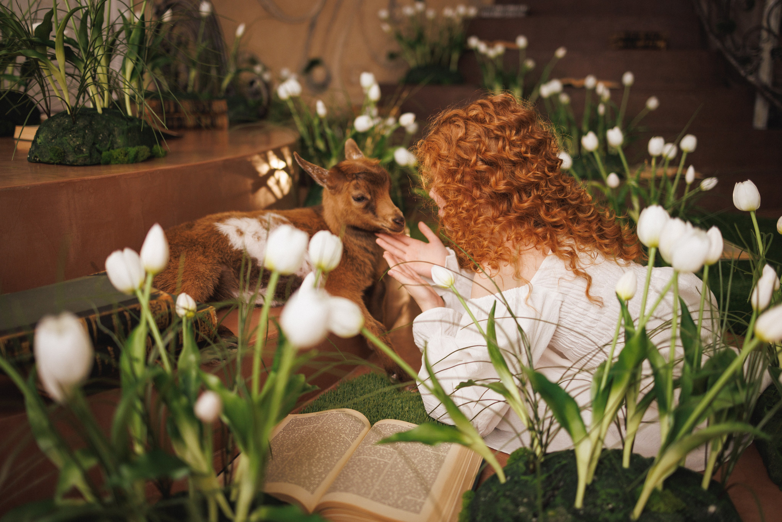 Сказочная фотосессия с белыми Тюльпанами, фотостудия «Эль», город Краснодар. Семейный и детский фотограф в Краснодаре Анна Трашкова