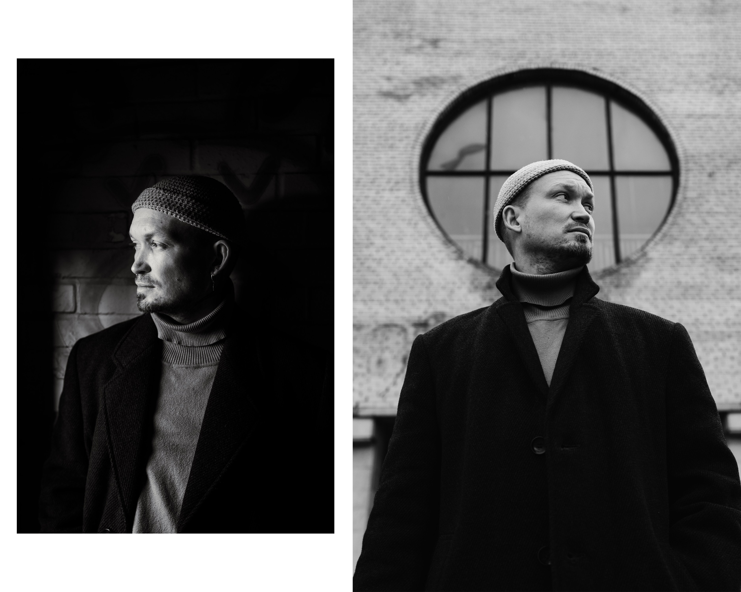 портрет на фоне круглого окна