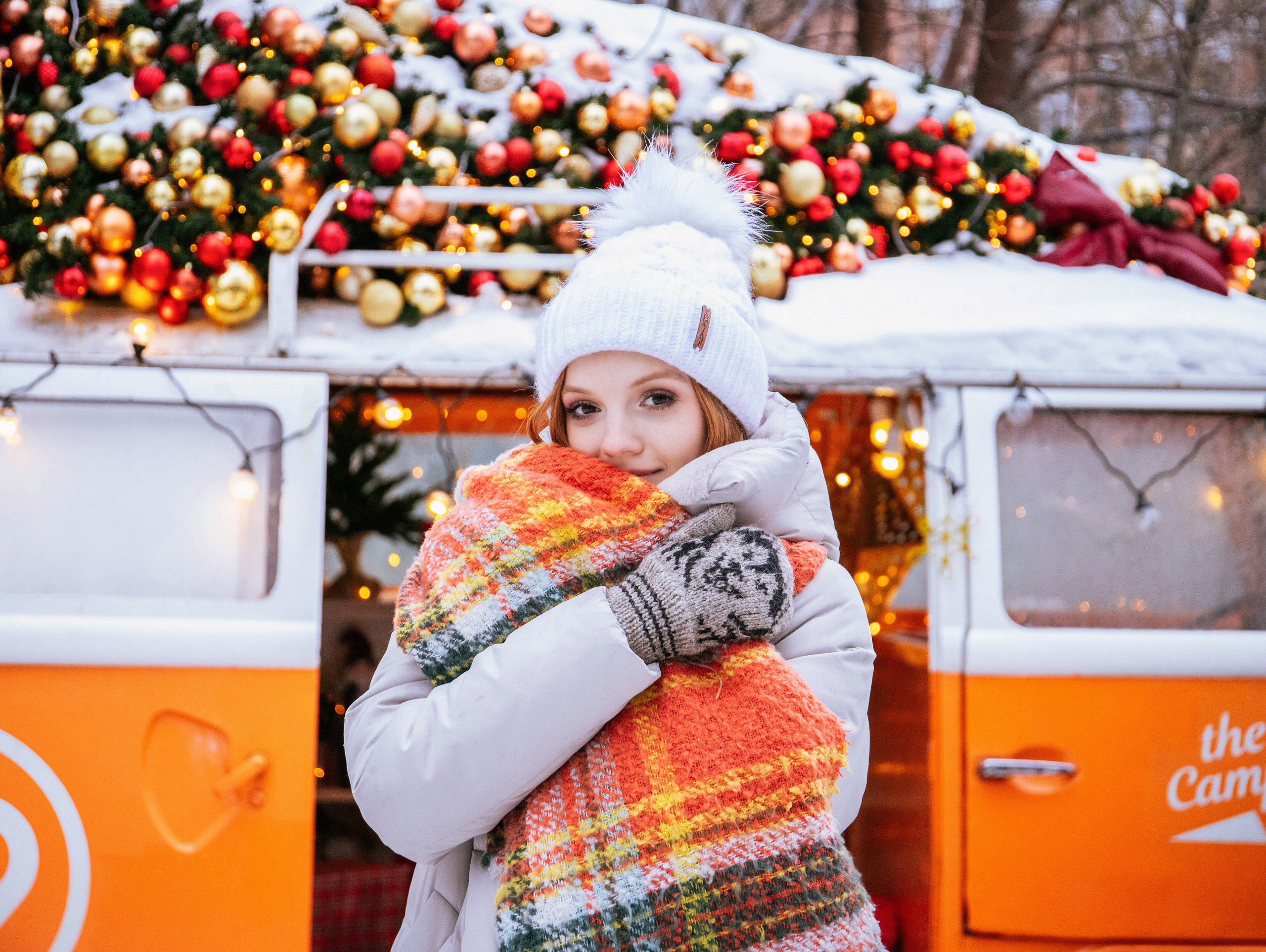 Новогодняя съемка с локацией «автобус». Свадебный и семейный фотограф в Москве Мила Широких