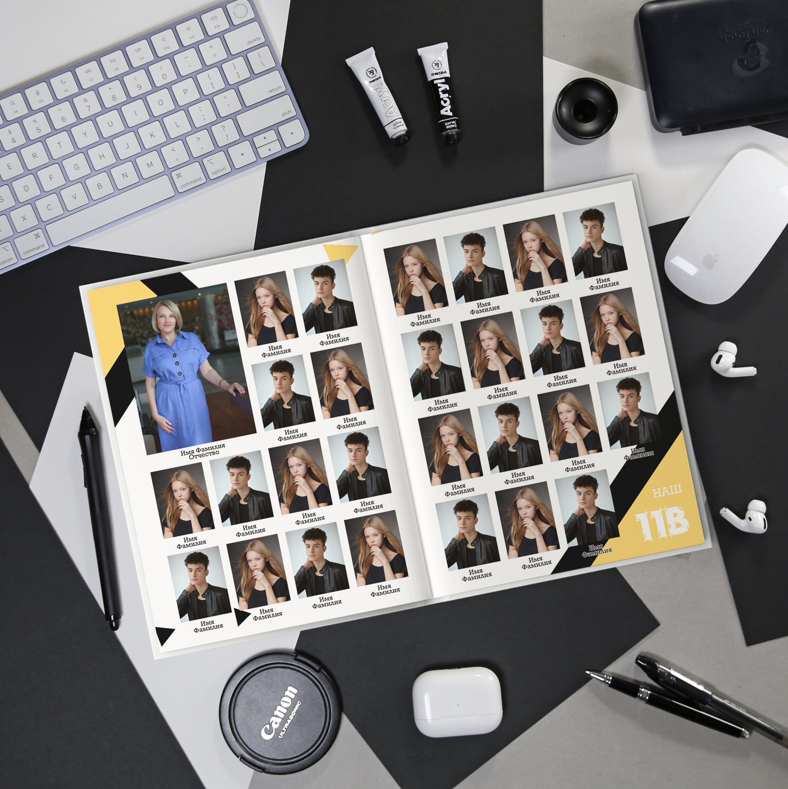 BLACK&YELLOW книга школа. Николаева Виктория ваш фотограф в детский сад и школу