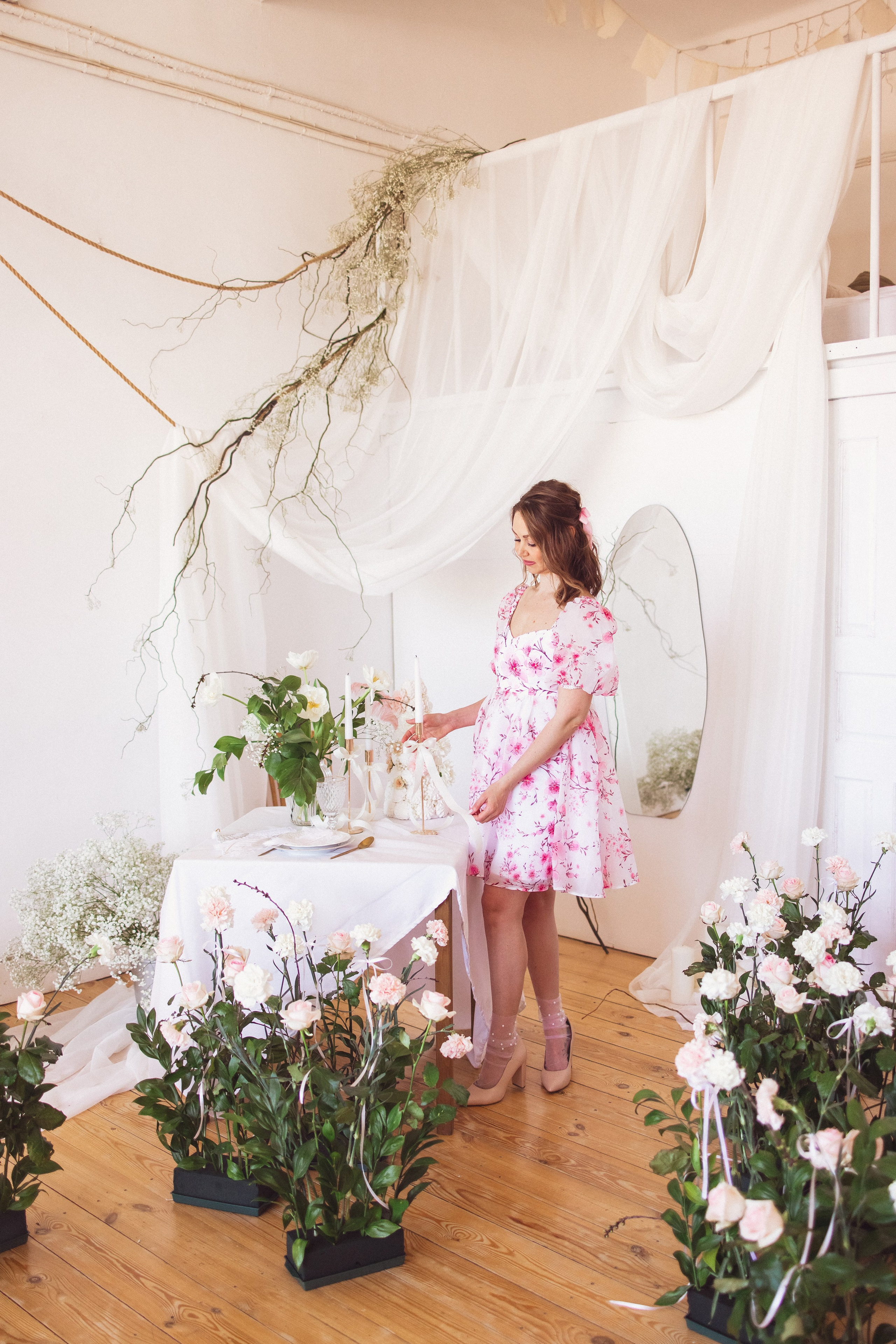 Фотосессия с живыми цветами в фотостудии г. Краснодар. Семейный и детский фотограф в Краснодаре Анна Трашкова