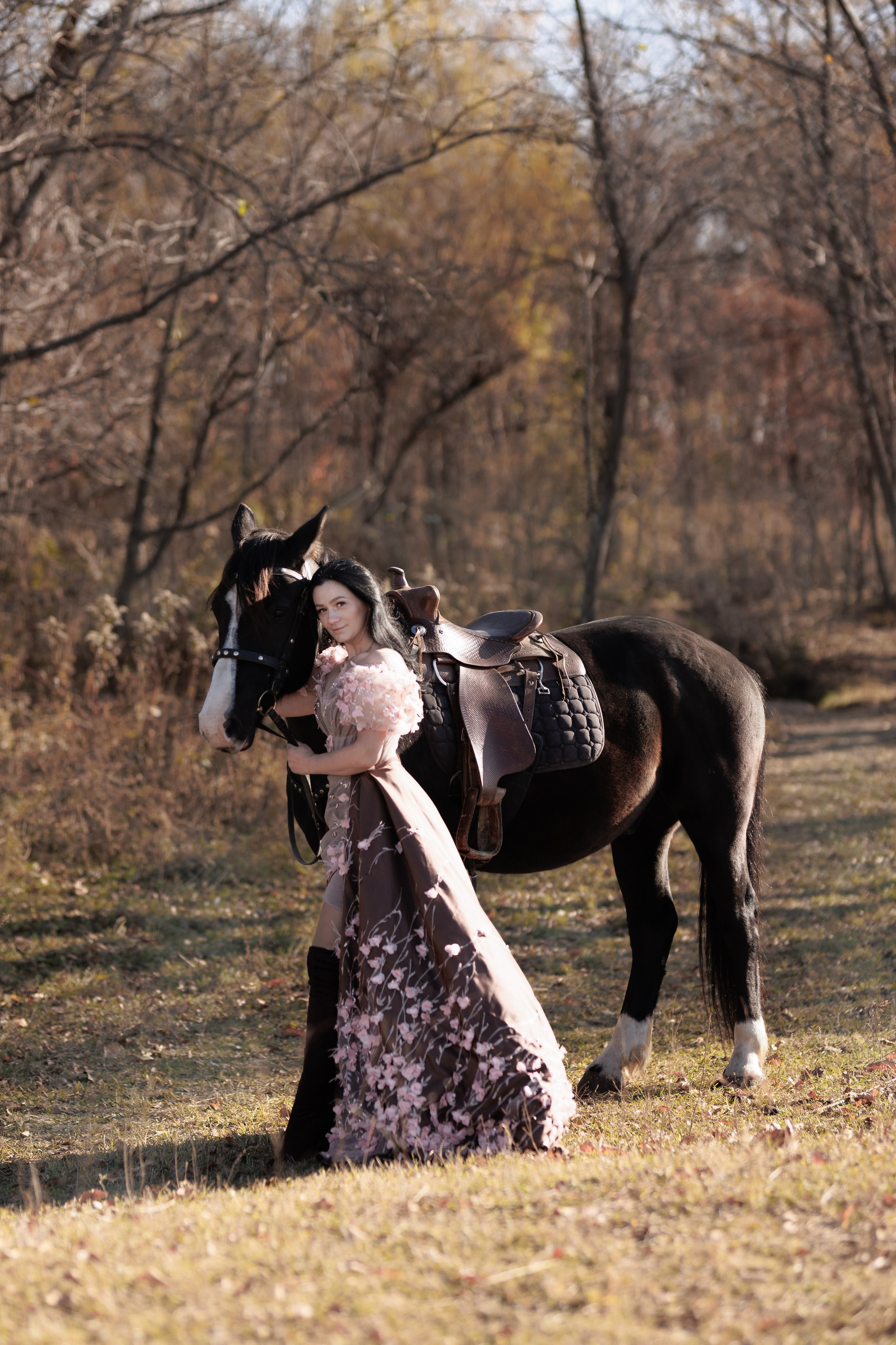 Марина с лошадьми. Фотограф женского портрета, беременности и материнства Харькова Елена