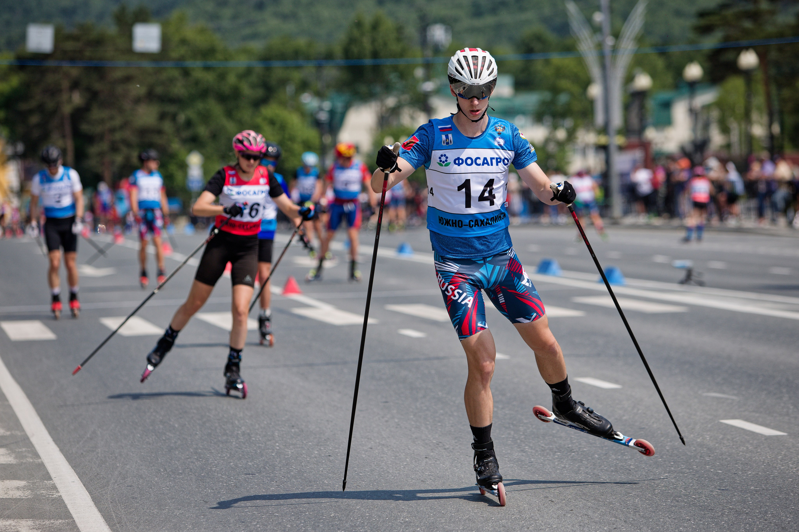 II этап Кубка России по лыжероллерам. Кутузов Евгений Фотограф в Южно-Сахалинске
