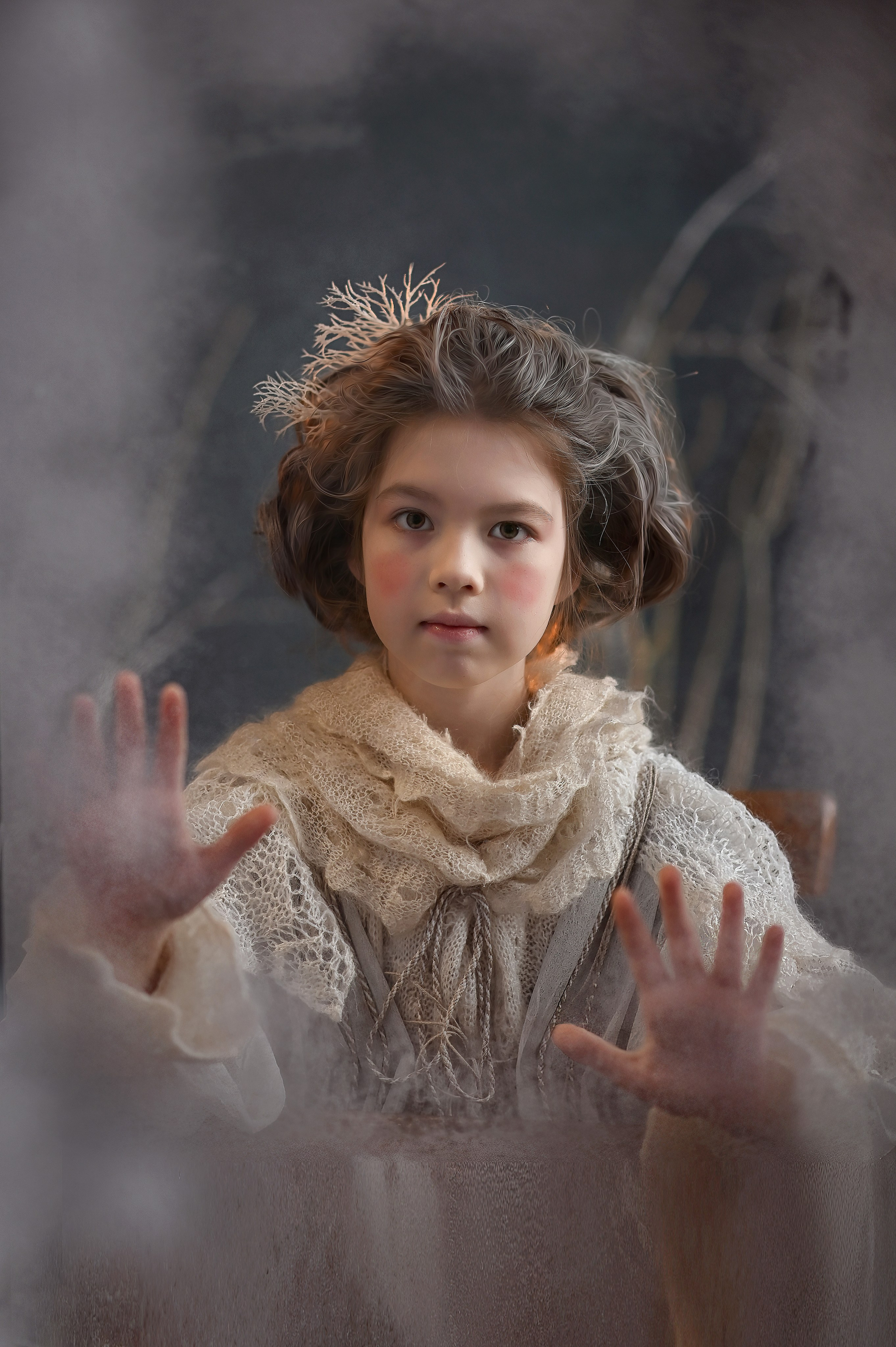 Дашуля в роли сказочной зимней героини. Фотографы крещения/венчания  Красноярск Татьяна и Вячеслав Переваловы